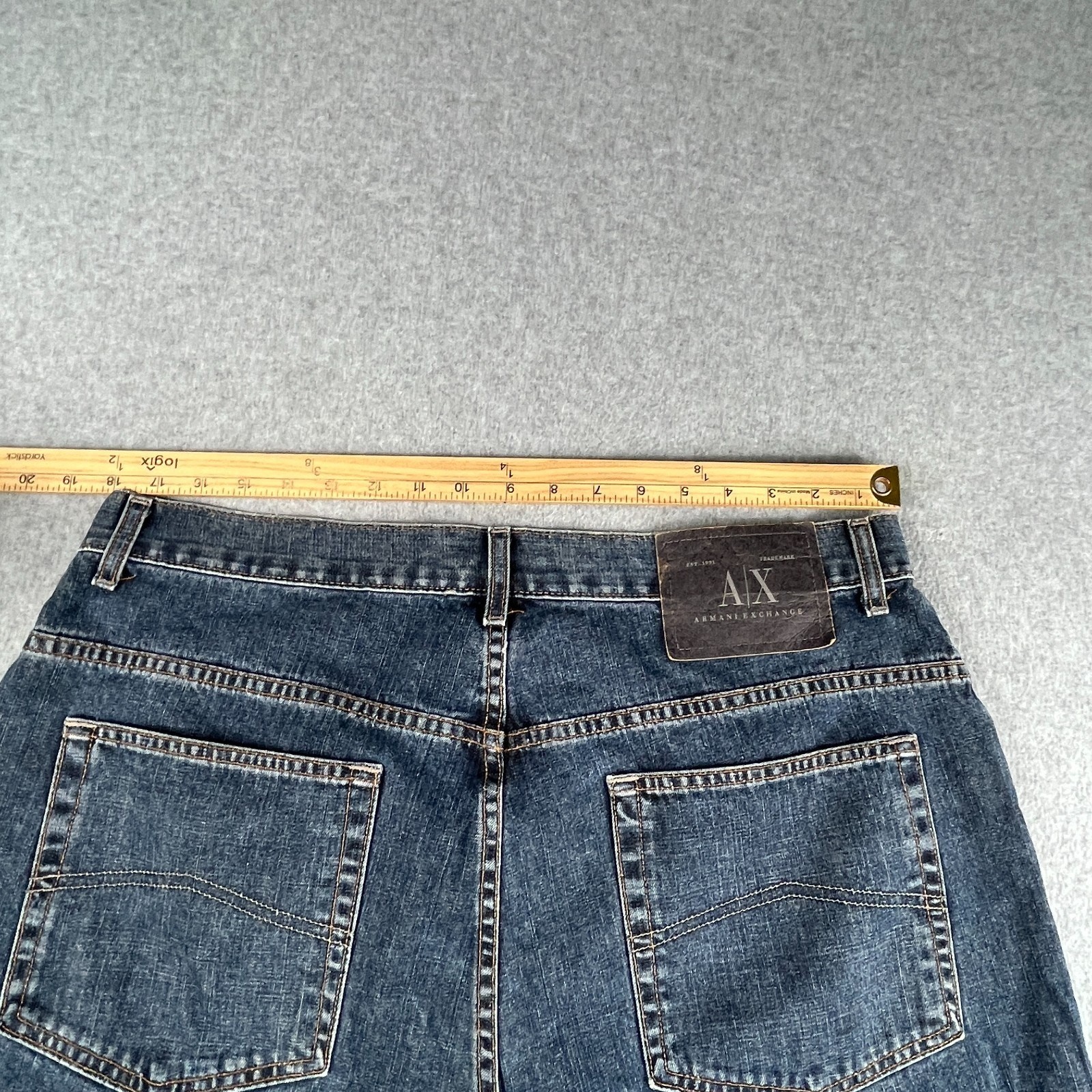 Armani Exchange Pants Jeans XL Reg Over Sized Fit Denim Dark Wash