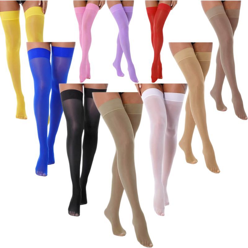 Women Stockings See-through Socks Dance Tights Fitness Clubwear Elastic Sheer