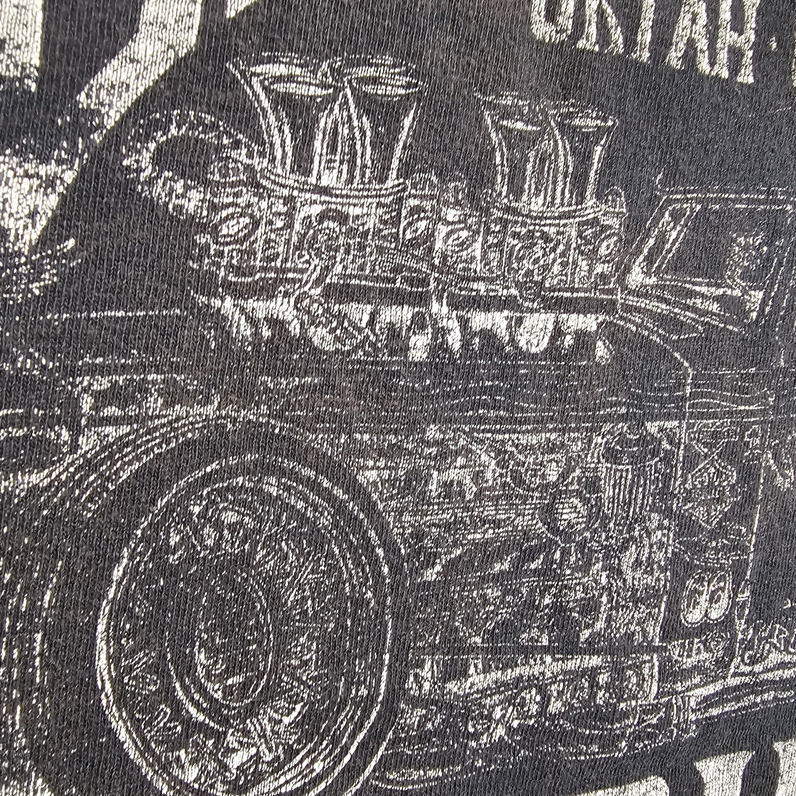 Vintage 90s Backyard Blueprinters Cutoff T-Shirt Mens M HotRod Grunge Faded Punk