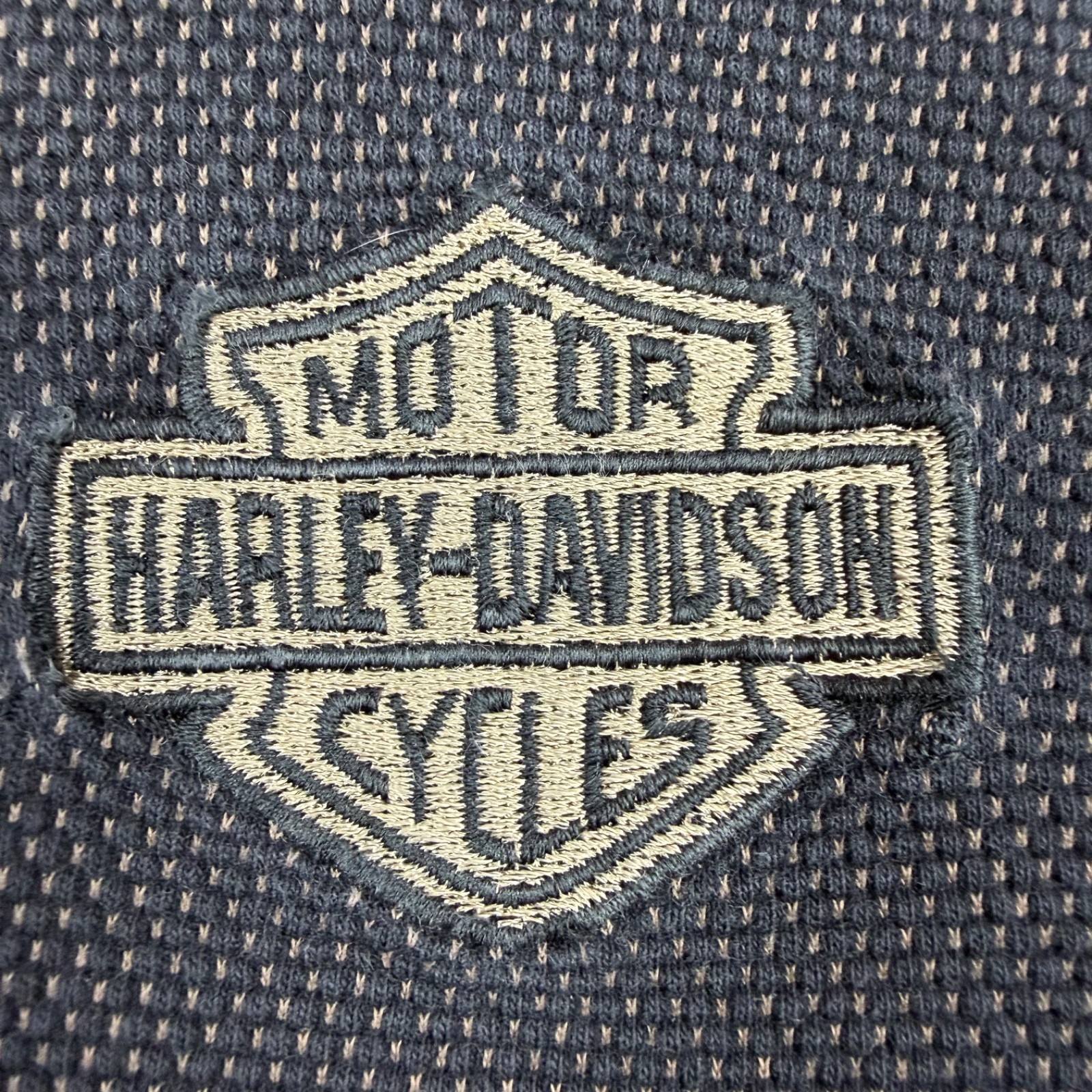 Harley Davidson Motorcycles ( Charcaoal/Beige ) Twin Cities MN Polo Mens Large