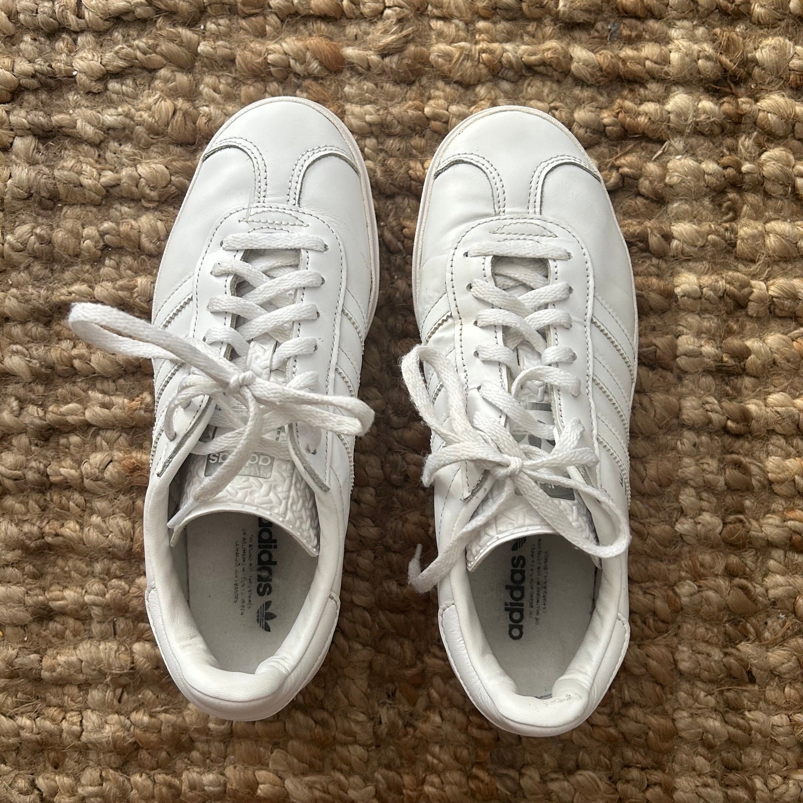 Adidas Gazelle Bold Platform White Leather Women’s 7 EU 38 2/3 -EUC