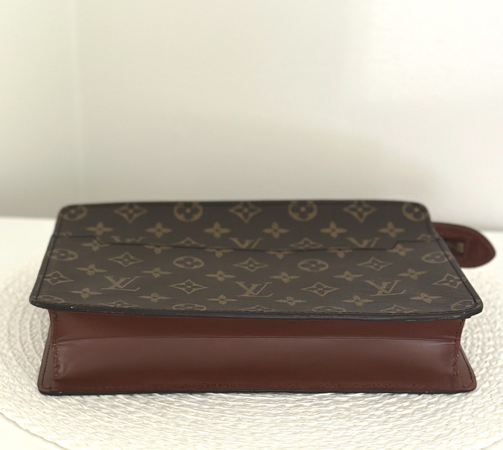 Authentic Louis Vuitton Monogram Pochette Homme Clutch Bag M51795 Excellent