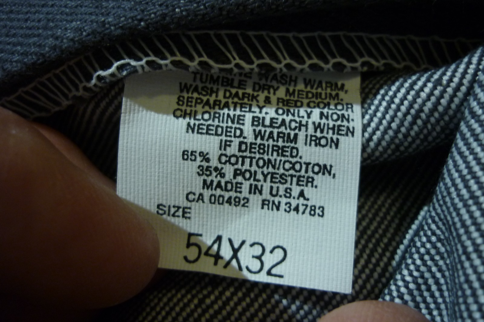 LEE VINTAGE JEAN PANTS 54/32 NOS BIG MAN USA MADE