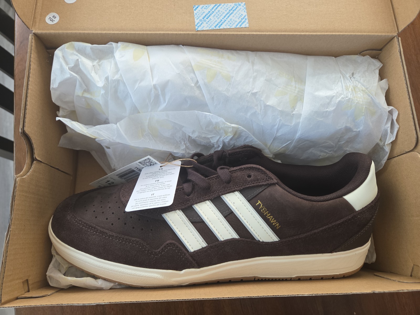 Adidas Tyshawn 2 Aurora Coffee/Off White/Chalk White Men’s Shoes Size 12 NIB