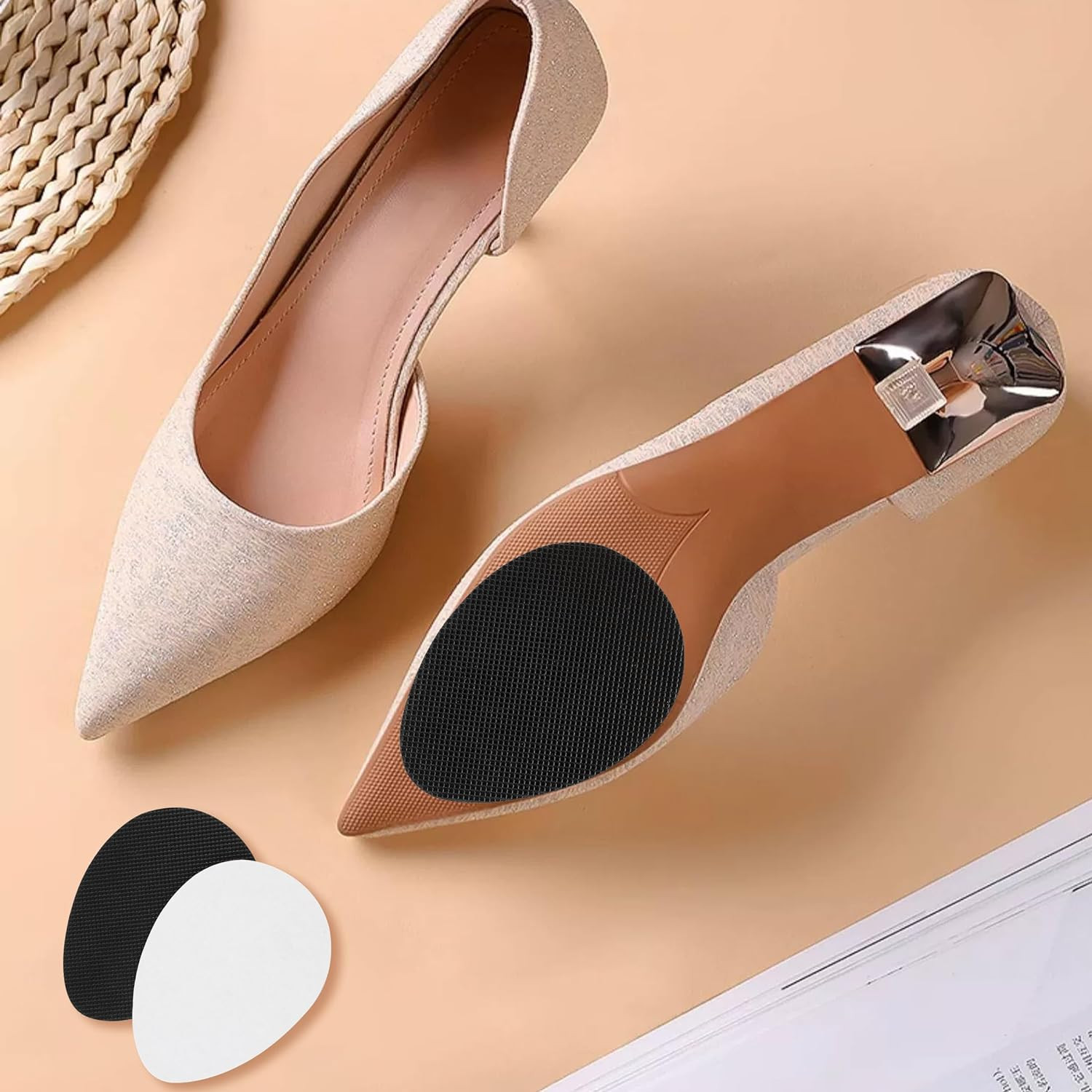 20 Pcs Non-Slip Shoe Pads, Adhesive Shoe Sole Protectors for Bottom of Shoes, Pr