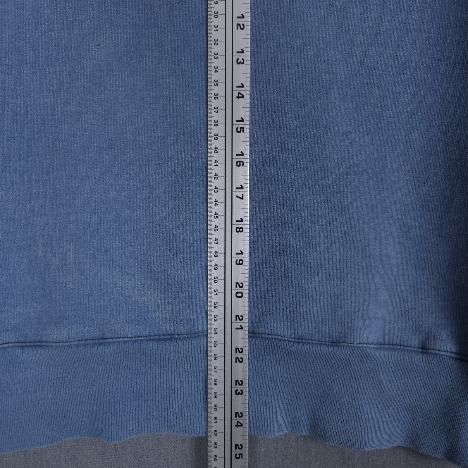 Gustin Indigo Contrast Stitch Crewneck Sweatshirt Mens Medium Faded Distressed
