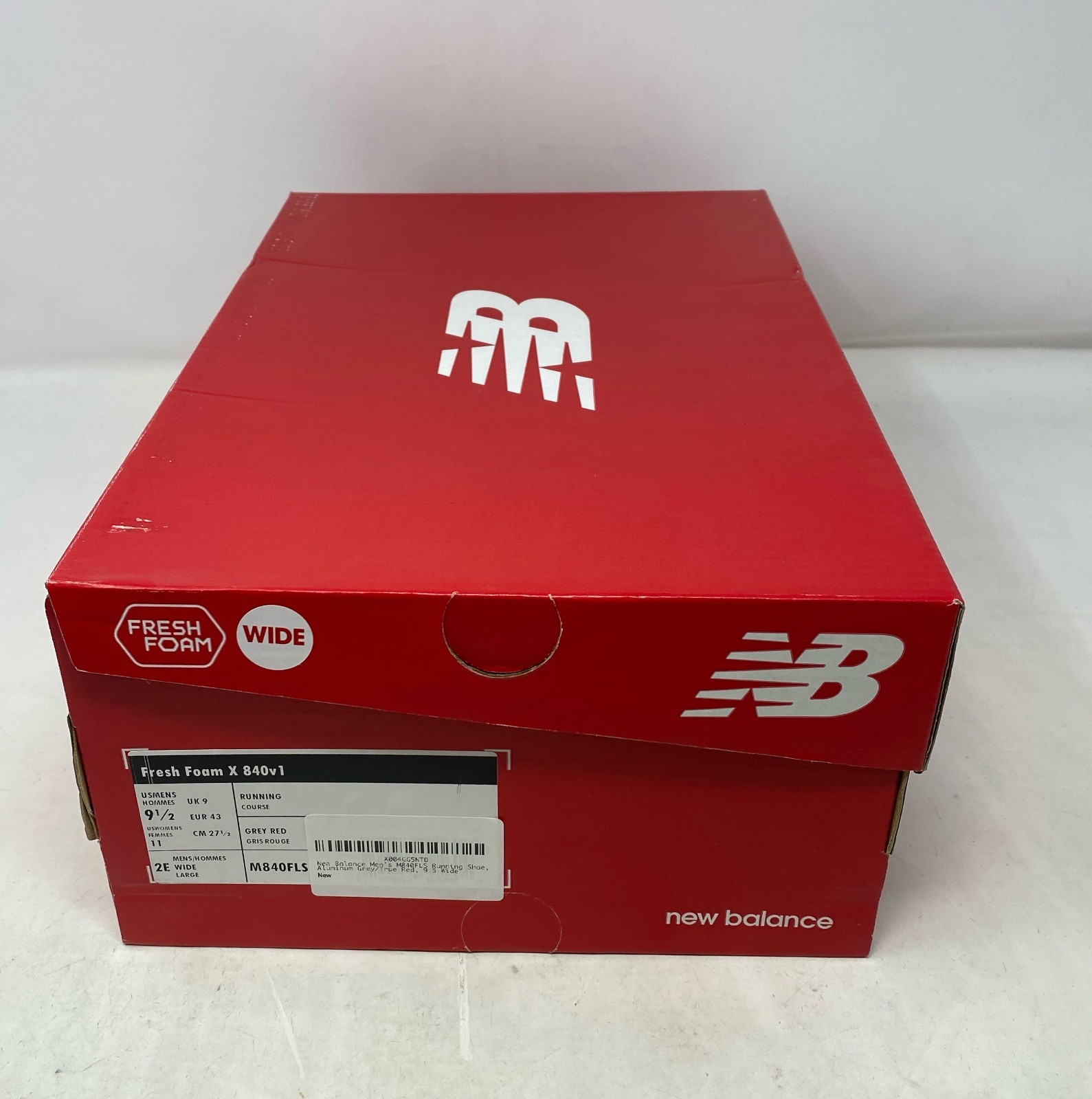 New Balance Fresh Foam X 840v1 Men’s 9.5 2E Wide Aluminum Grey/True Red Running