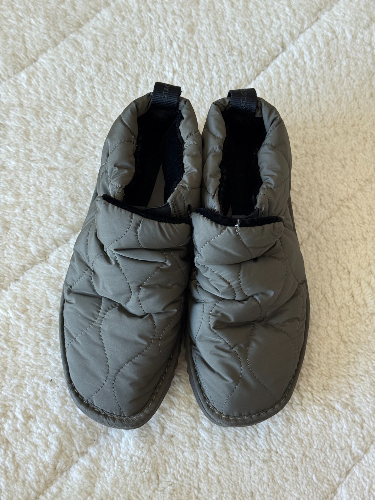 Rag & Bone Women’s Quilted Puffer Ankle Boots Booties Olive Green Size 37.5 US 7