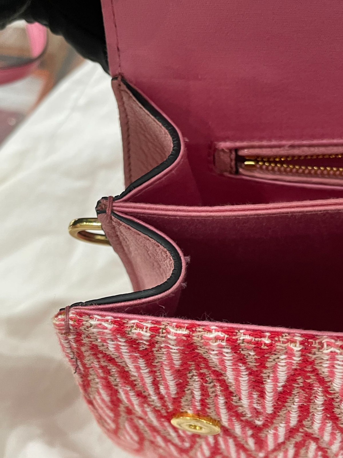 Miu Miu Mini Sunflower Gem Shoulder Bag Pink Leather Italy