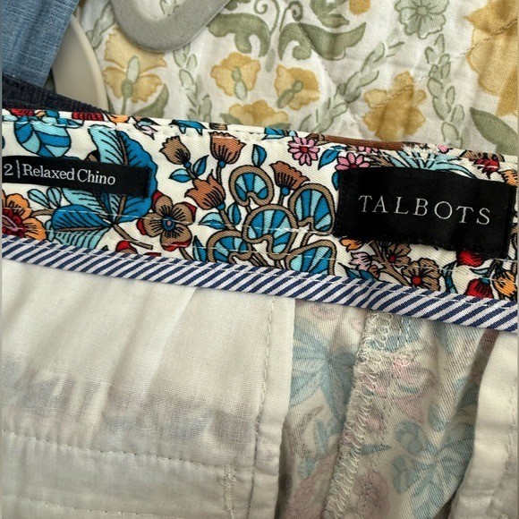 Talbots Pants Tropical Safari Relaxed Chino Ankle Length Size 2