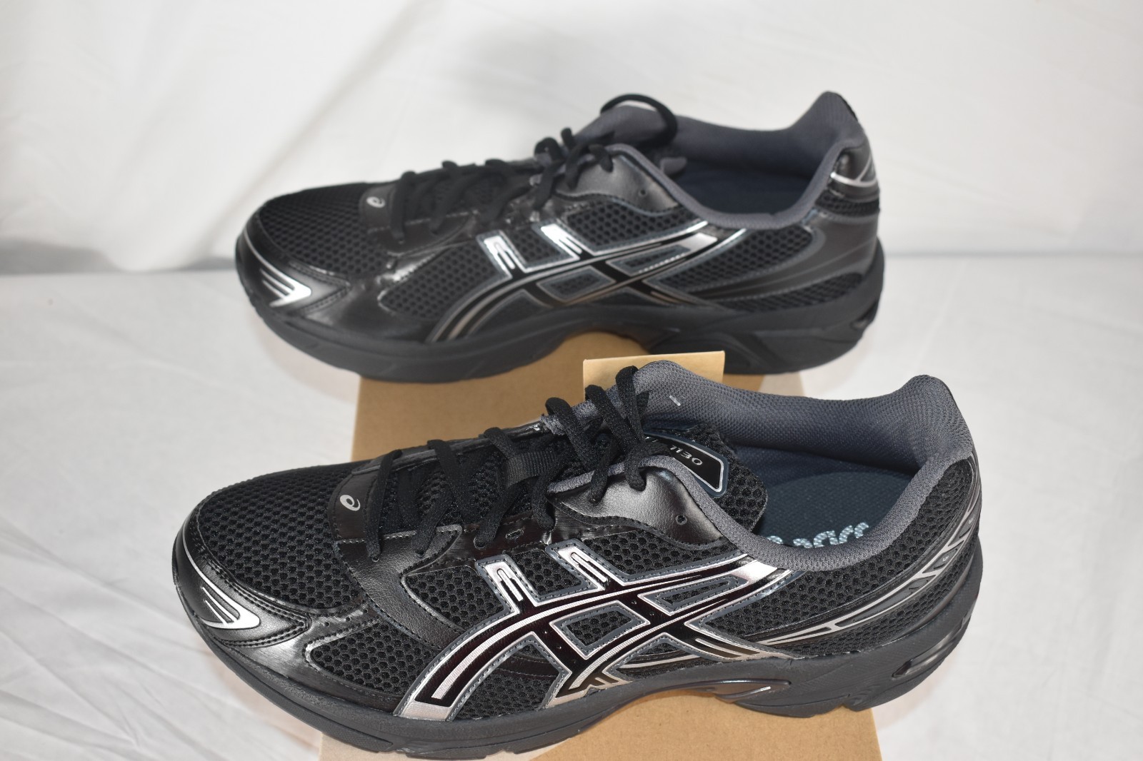 Size 11.5 – ASICS Gel 1130 Black Pure Silver 1201A906-001 Men
