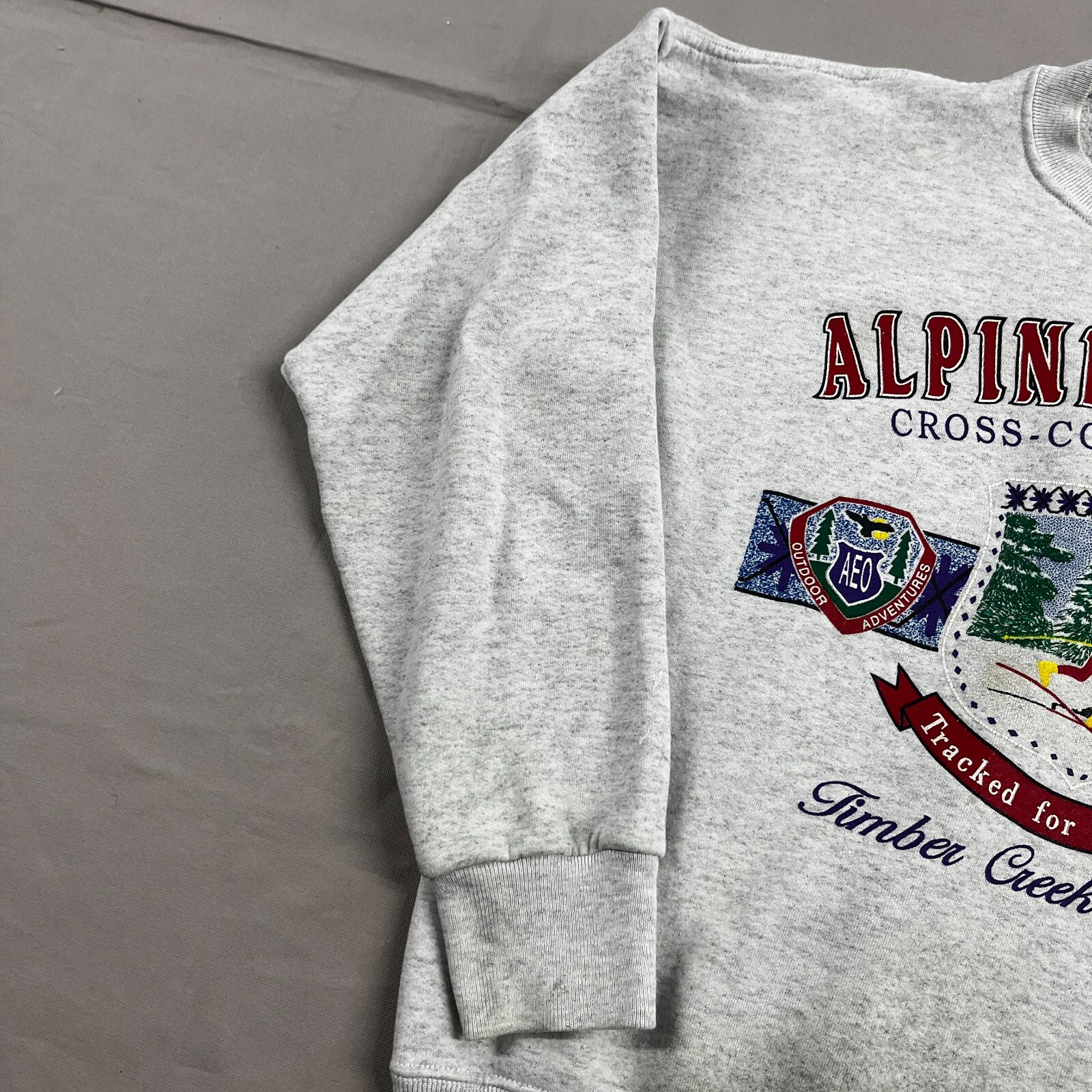 Vintage 90’s American Eagle Alpine Sports Cross Country Skiing Gray Crewneck L