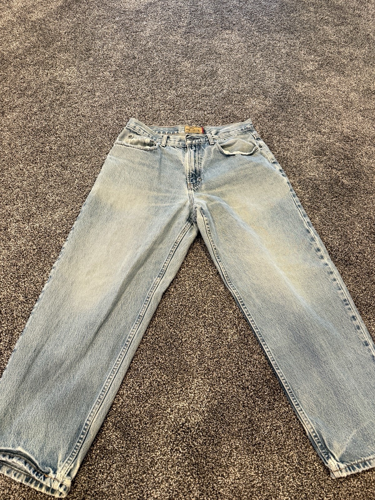 VTG Old Navy Men’s Blue Light Wash Denim Jeans Straight Fit Mid Rise Cotton Zip