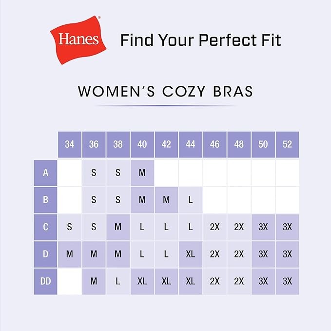 Hanes Bra Get Cozy Comfort Flex Fit Wire Free Women’s Pullover Seamless Stretch