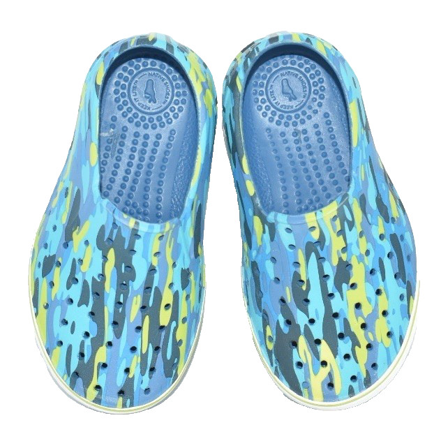 Native Miles Blue And Green Camouflage Print Unisex Toddler Comfort Shoes (C8)