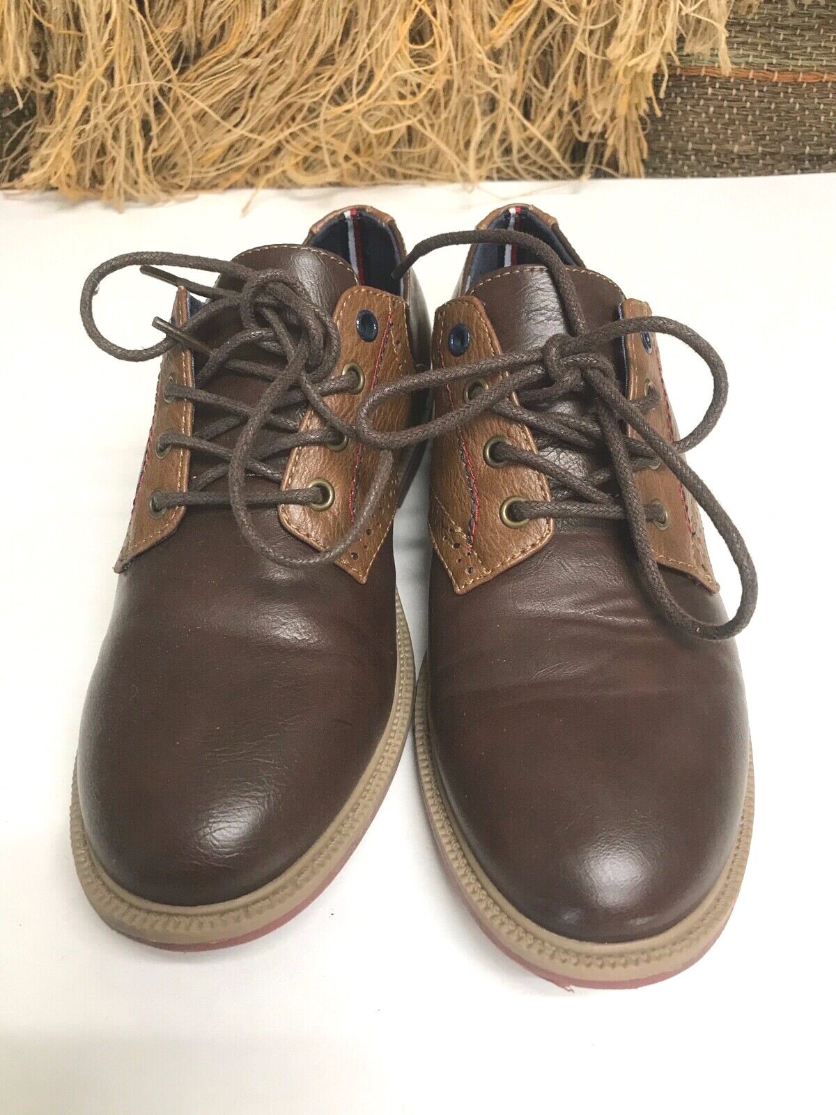Tommy Hilfiger Michael Stallion Saddle Oxford Boy’s Shoes size 4 dark brown