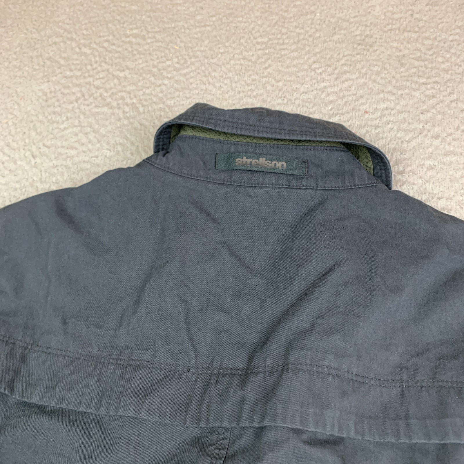 Strellson Coat Mens 50 Cargo Pockets Utility Jacket Button Closure (Dark Blue)