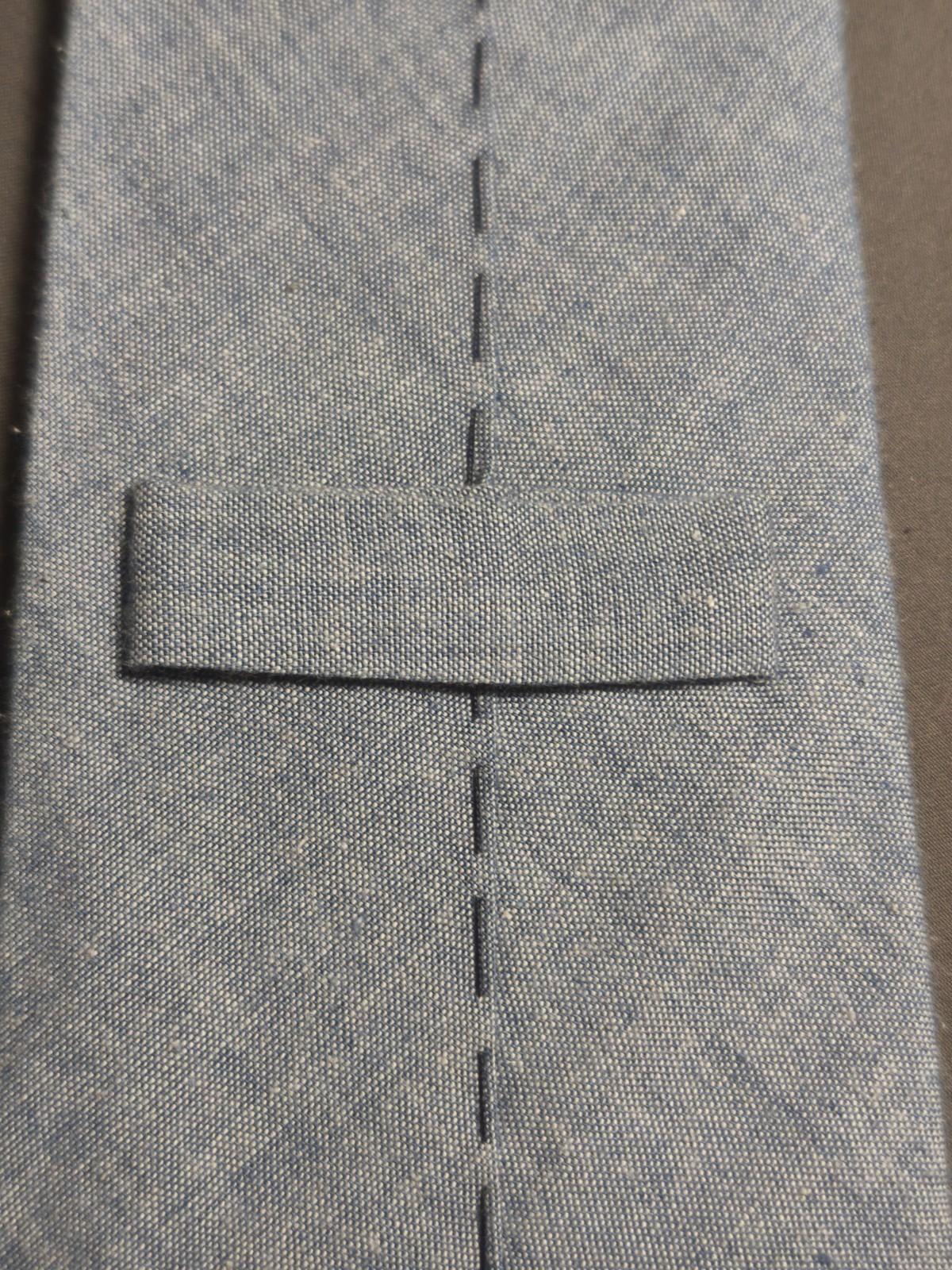 A. Di Capua Napoli – Solid Blue Cotton Tailored Tie