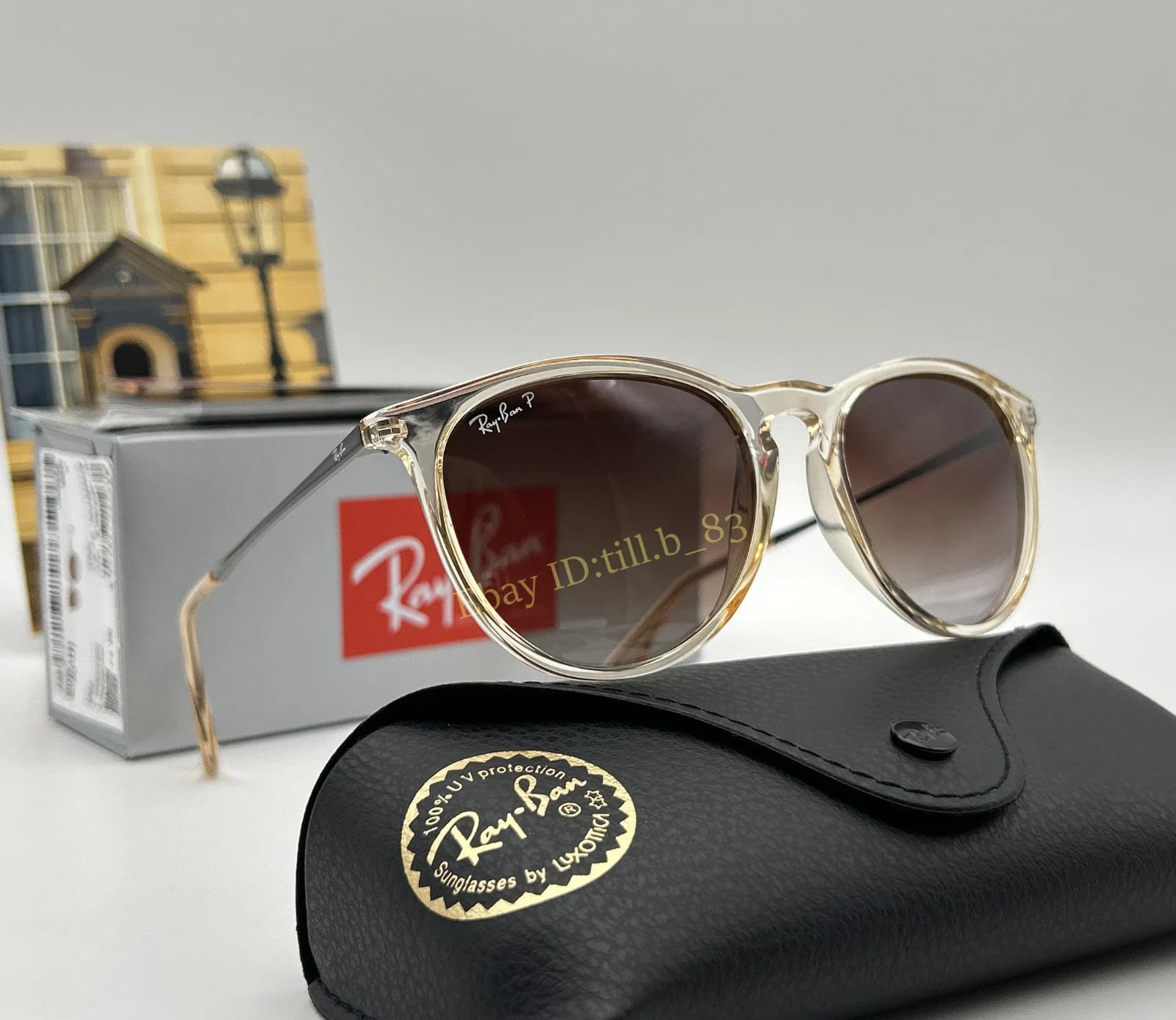 *New* RB4171 Ray-Ban Erika Polarized Sunglasses Brown Gradient UV Protection54mm