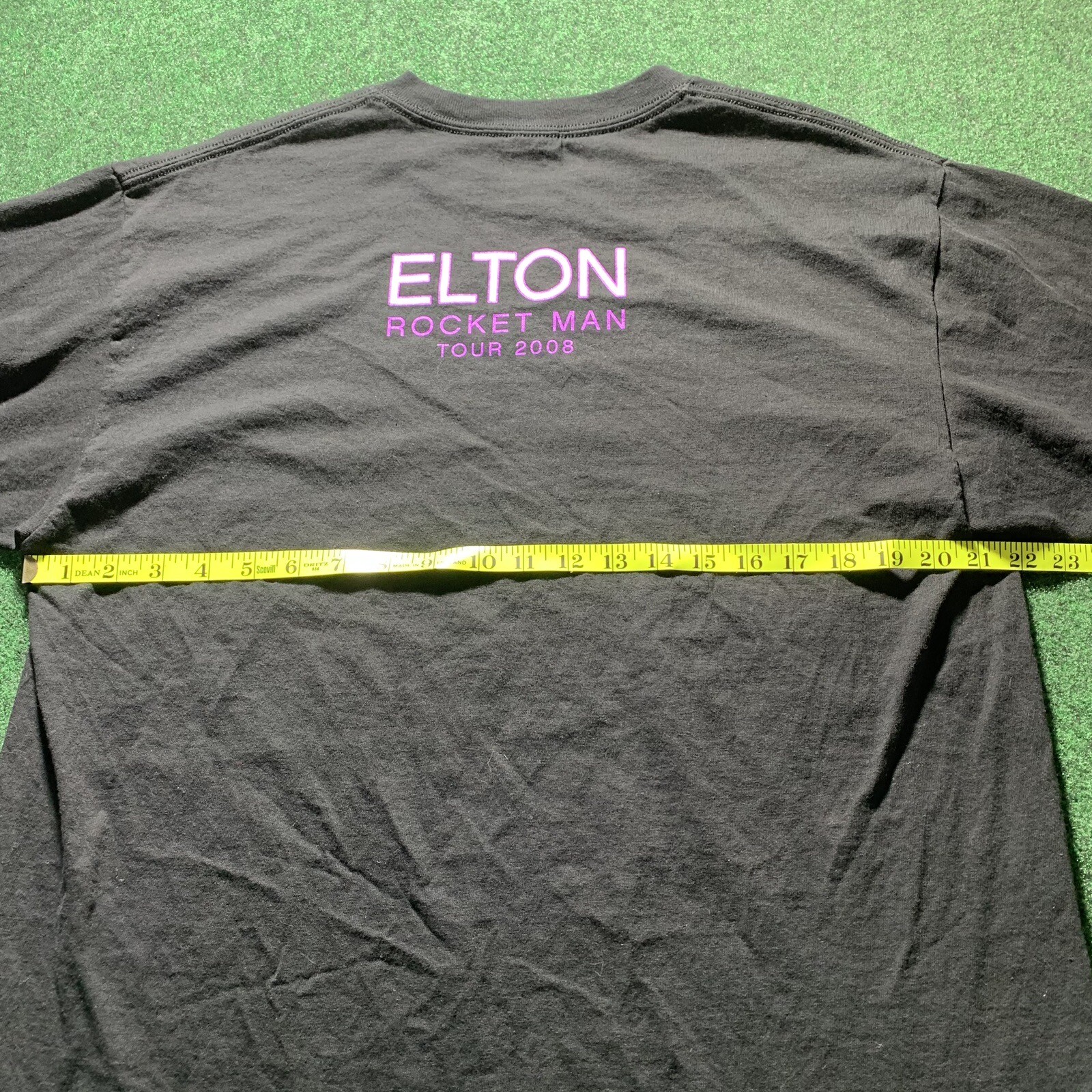 Elton John T-Shirt Rocket Man Tour Mens Size XL Black 2008