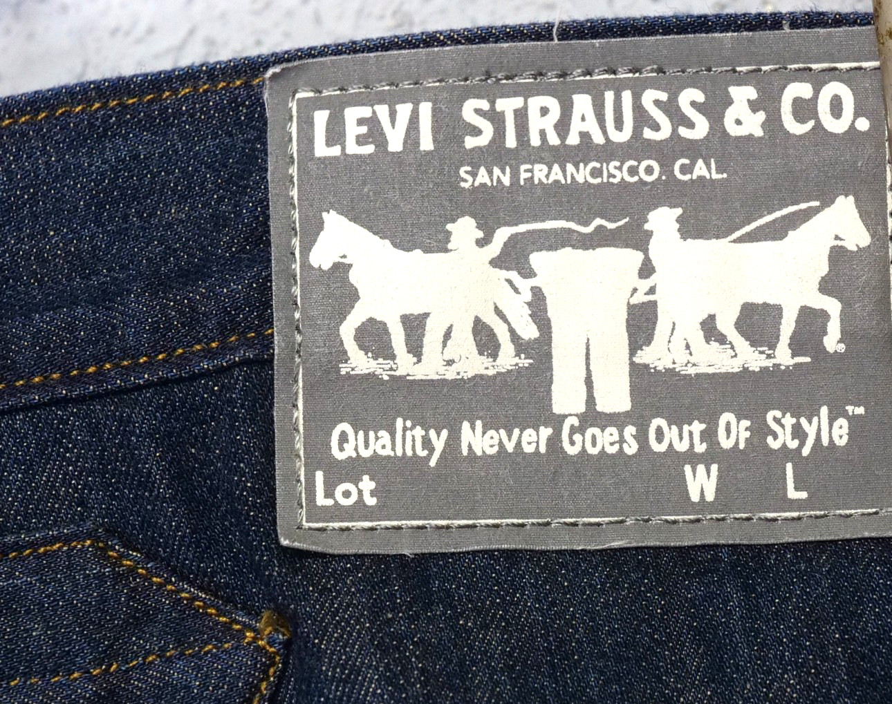 Rare Levi’s Engineered Jeans Loose Twisted Seams Cinch Back Denim Indigo 36×34
