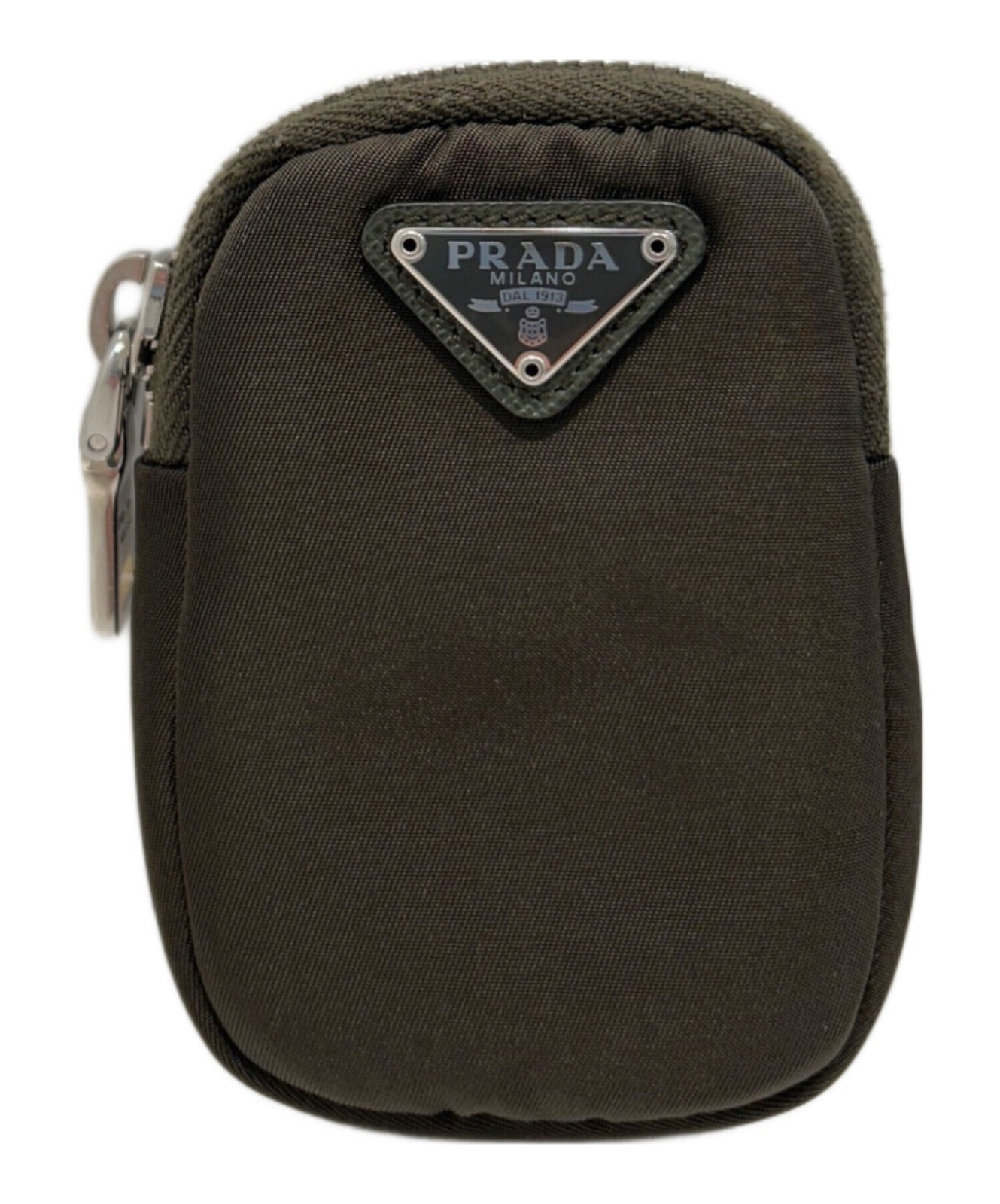 PRADA Re-Edition 2005 2WAY Shoulder Bag Olive Nylon Leather 1BH204 Women