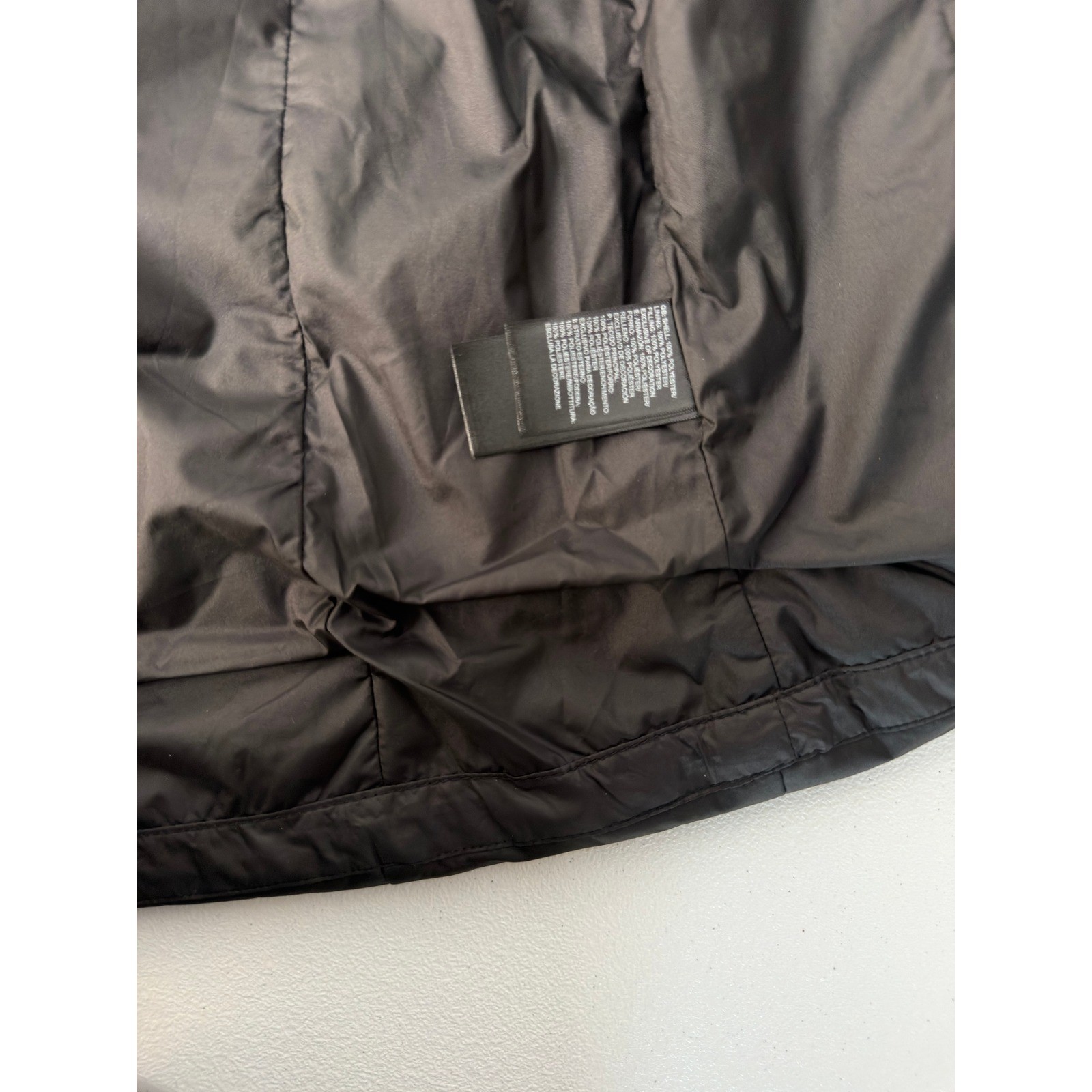 The North Face Womens Black Quilted Puffer Jacket Full Zip Insulated Coat L