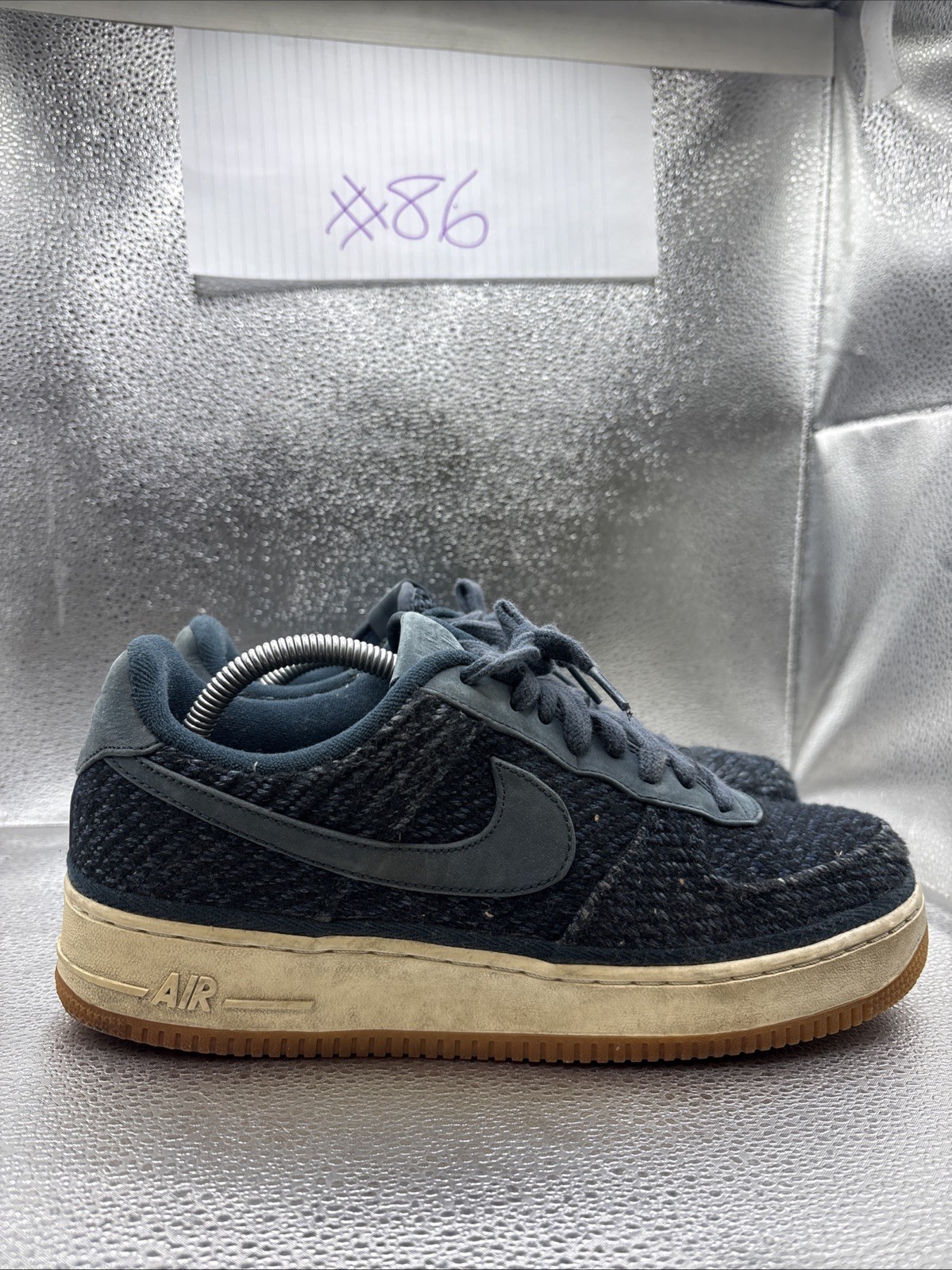 Nike Air Force 1 07 Indigo 917825-400 Size 10.5 Men Armory Navy White Gum