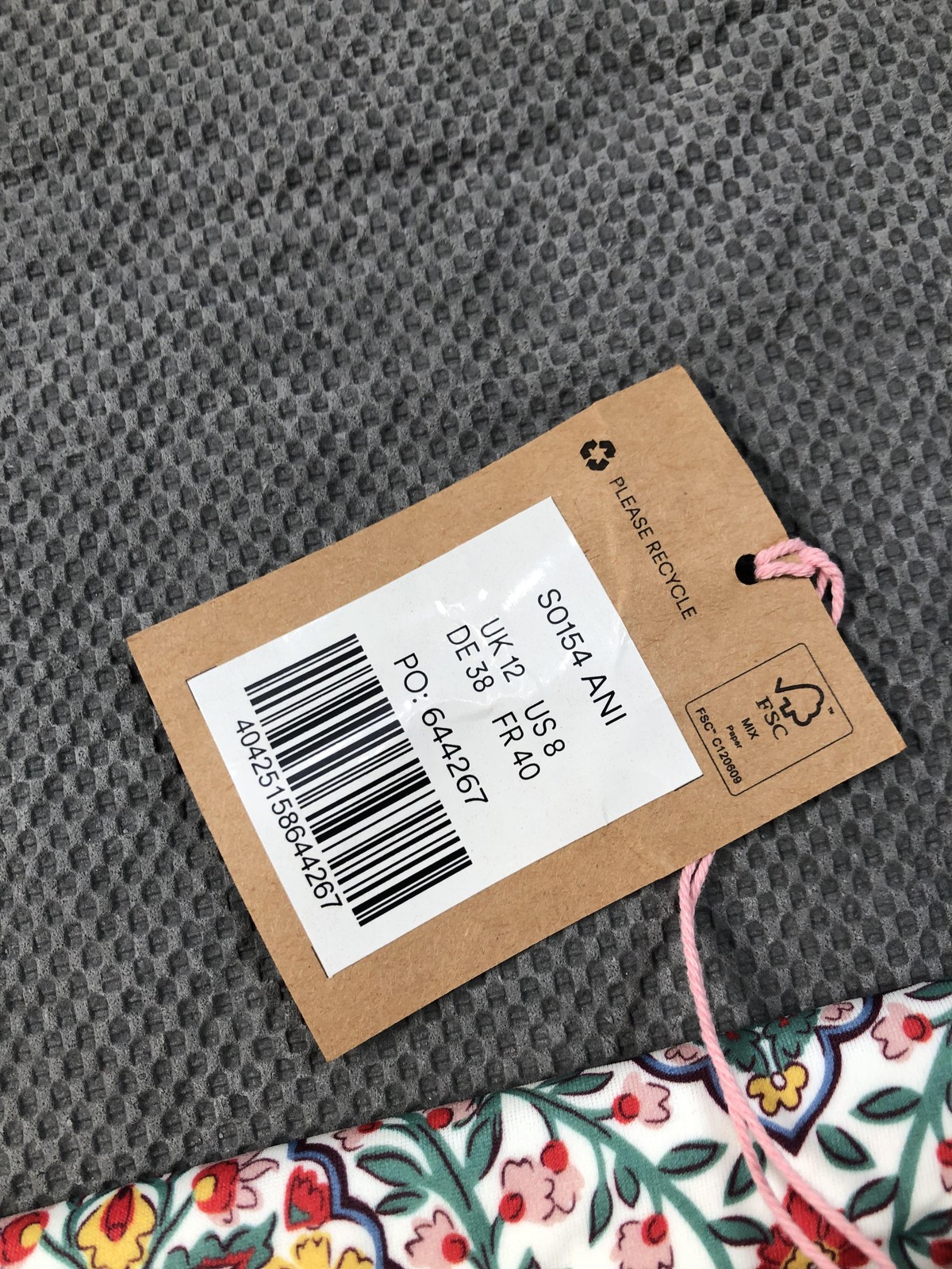 Boden Swim Bottom Womens 8 Multicolor Floral High Waisted Lined Stretch Bikini