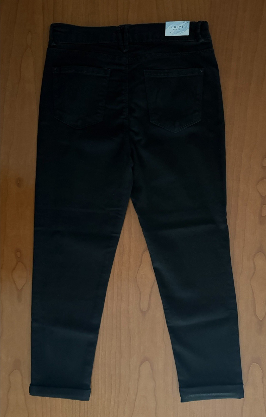 $78 Curve Appeal Curve Creator Size 12 Skinny Black Jeans High Rise Stretch NWT