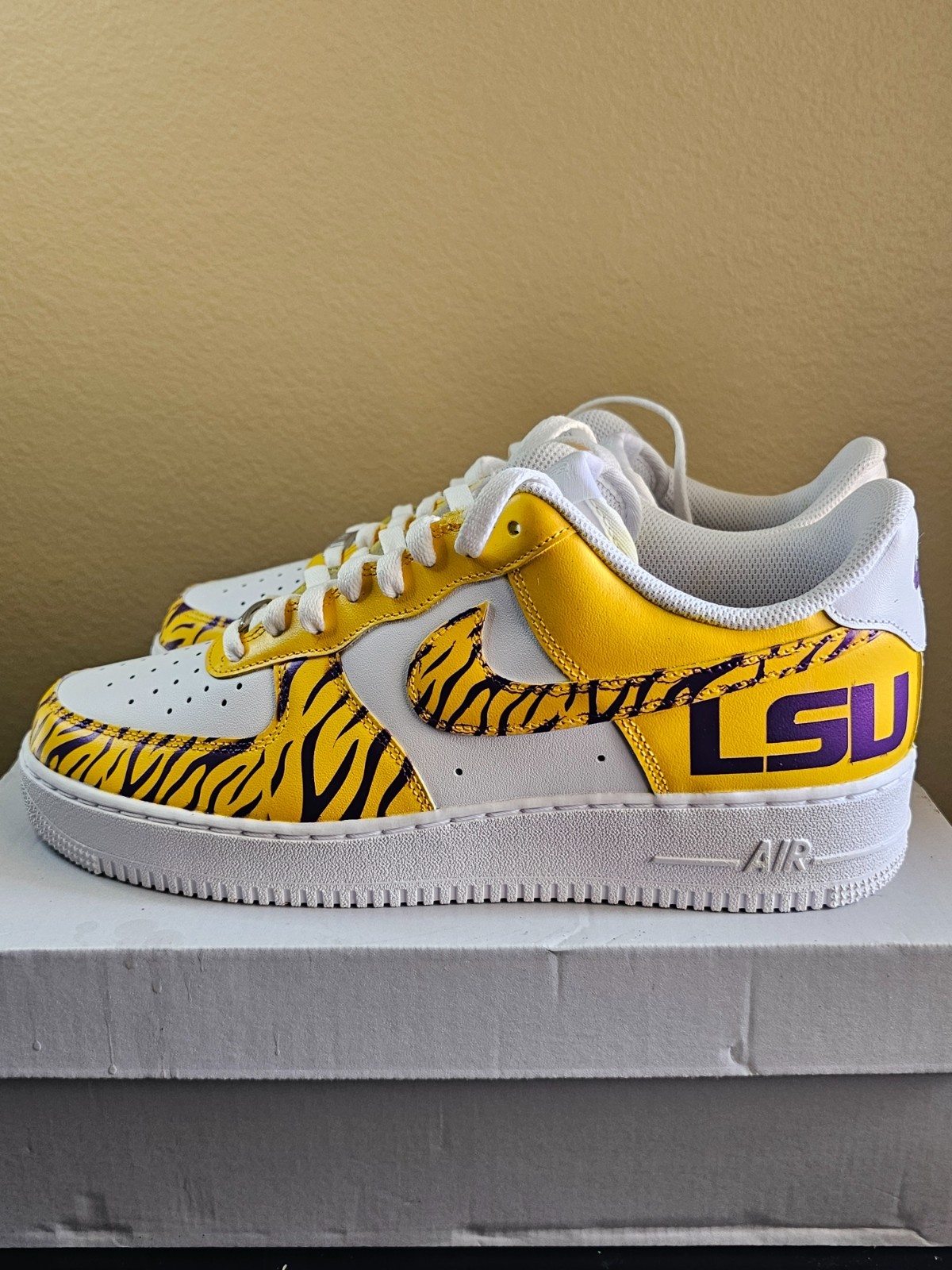 LSU Customized Nike Air Force 1 brand new Size 10.5