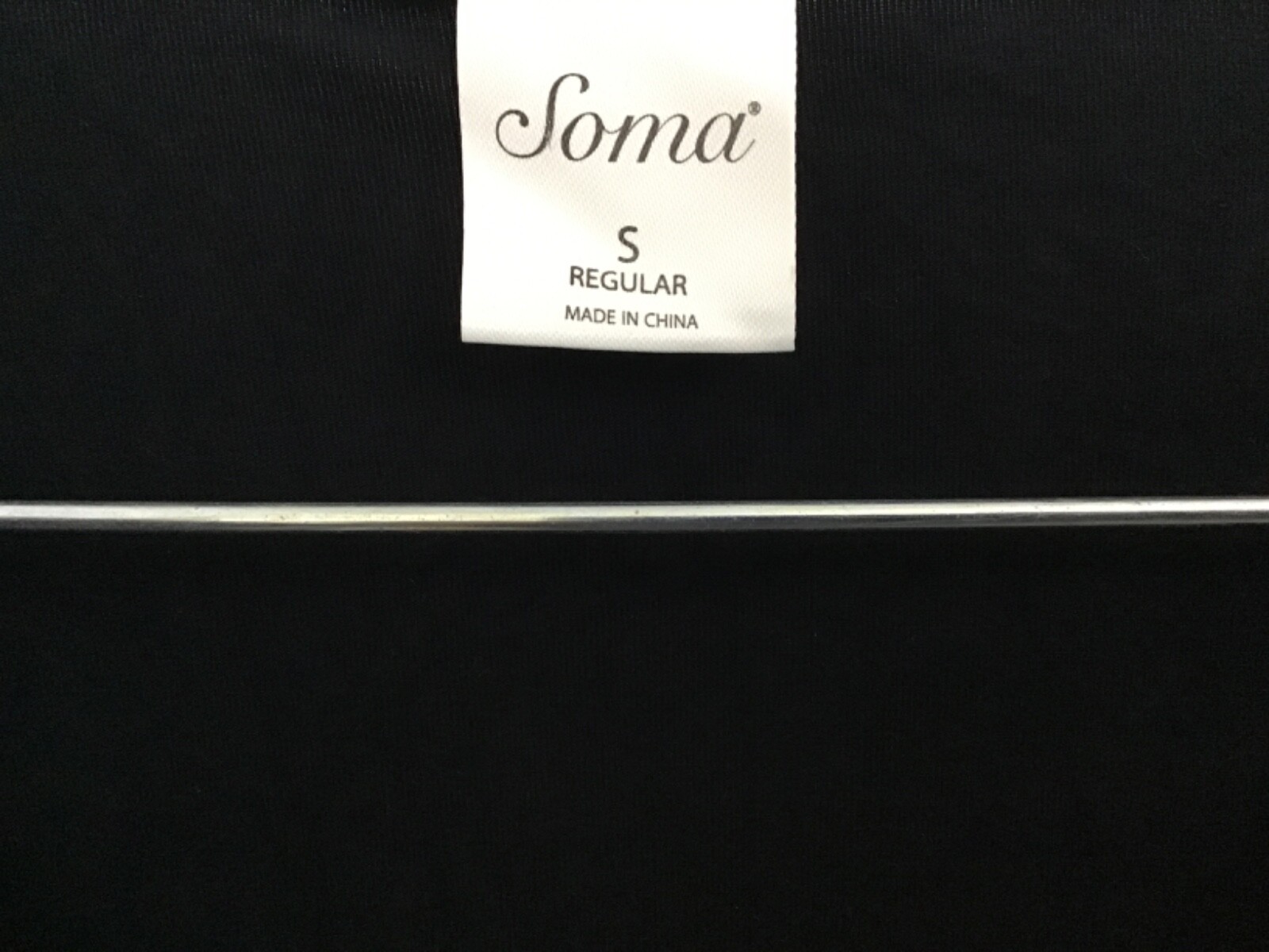 Soma Women’s Soft Comfortable Long Sleeve Turnaround Tee/Top Black Size S