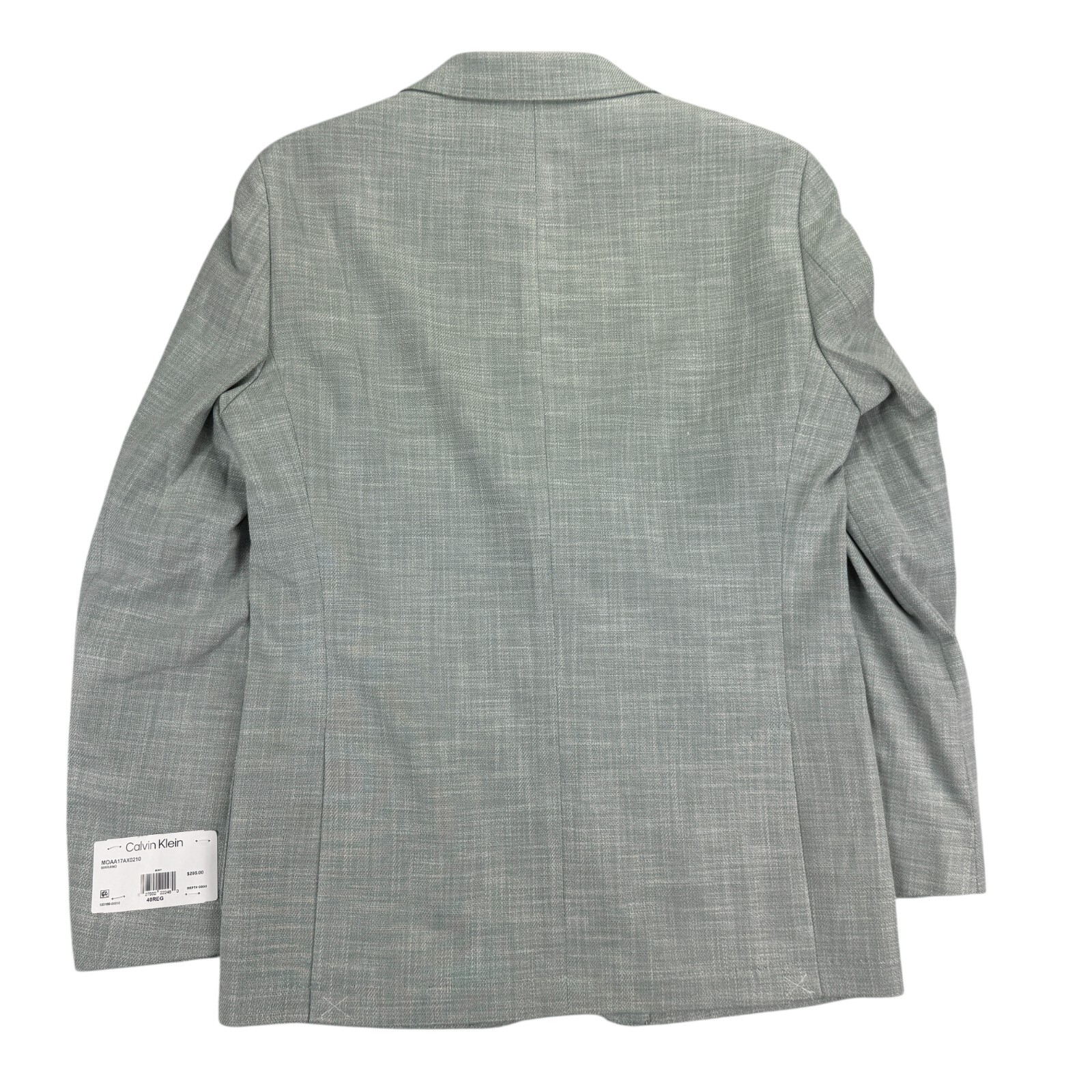 Calvin Klein Mens X Slim Fit Soft Solid Sport Coat Mint Green 40R