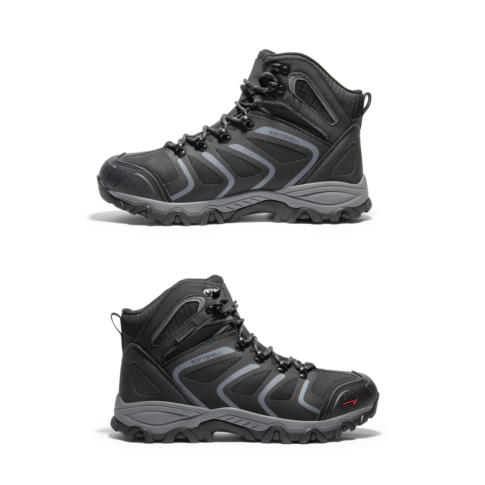 Men’s Waterproof Hiking Boots Mid Ankle Lightweight Non-Slip Trail Work Shoes