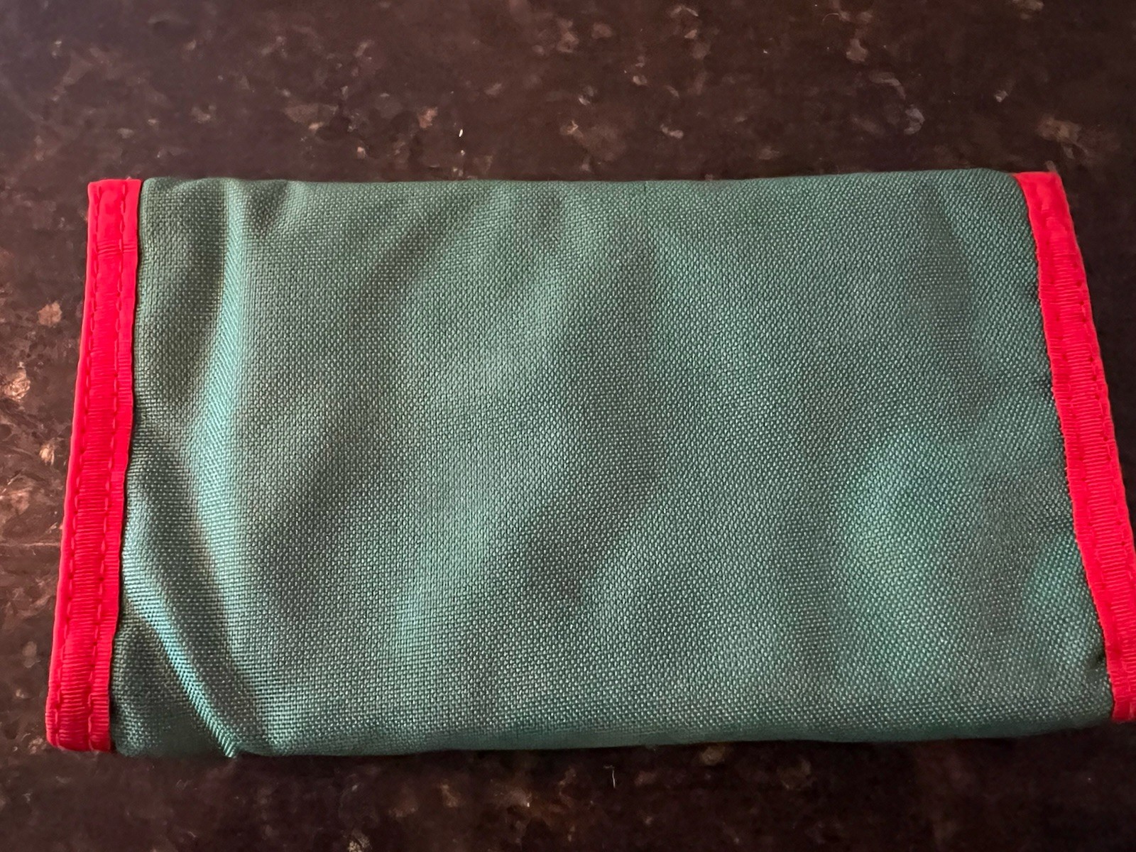 Vintage Red Nylon Billfold Wallet Snoopy Woodstock Hook & Loop Closure 60s-80s?