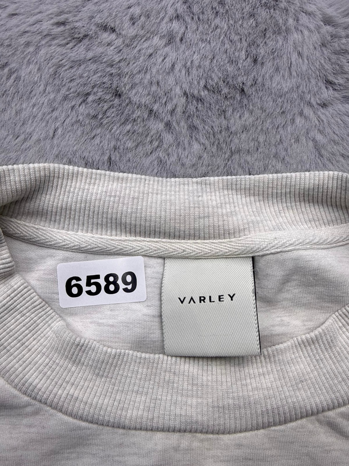 Varley Double Soft Paige Longline Sweatshirt Ivory Marl Women’s Extra Large