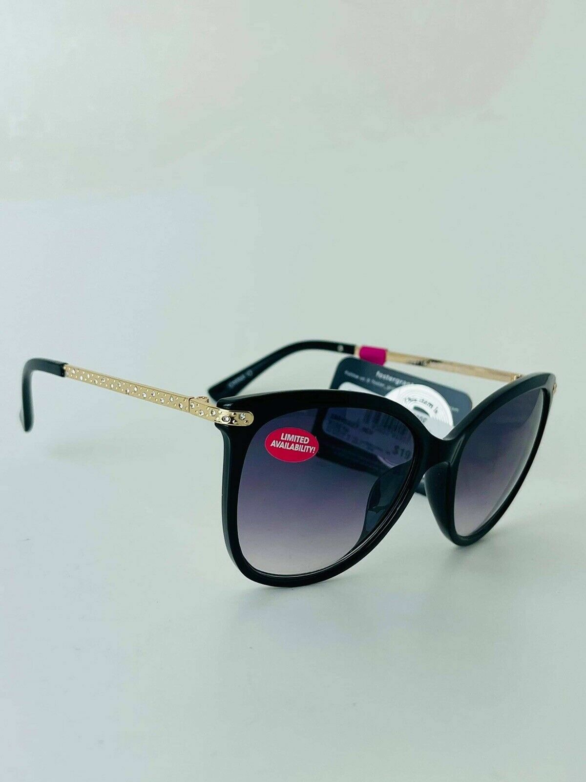 Foster Grant Maxblock 100% UVA / UVB Protection Black Gold Sunglasses For Women