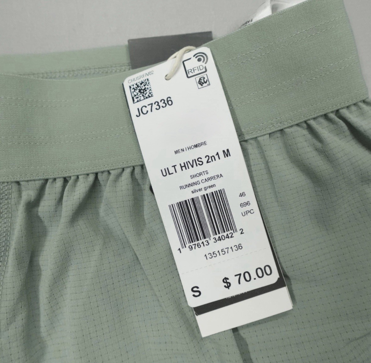 adidas Ultimate Running Reflective HIVIS 2-in-1 Shorts JC7336 Green Size XS NWT