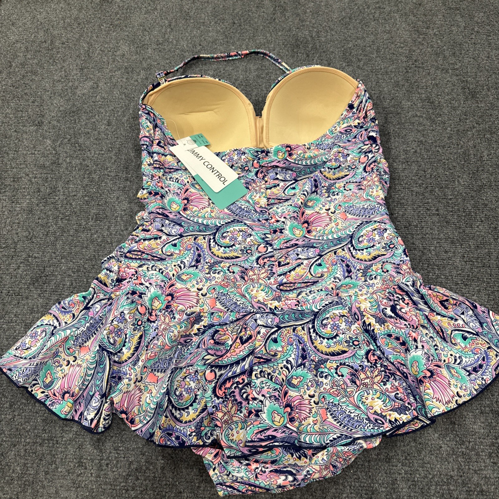 Plus Size 18W Bal Harbour Tummy Control One-Piece Swimsuit /Multi Color
