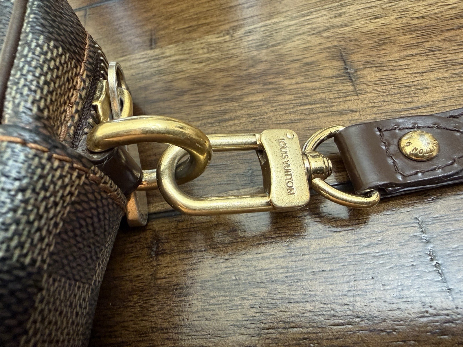 Louis Vuitton Damier Ebene Pochette Bi-Macau Clutch Bag, 13cm x 22cm