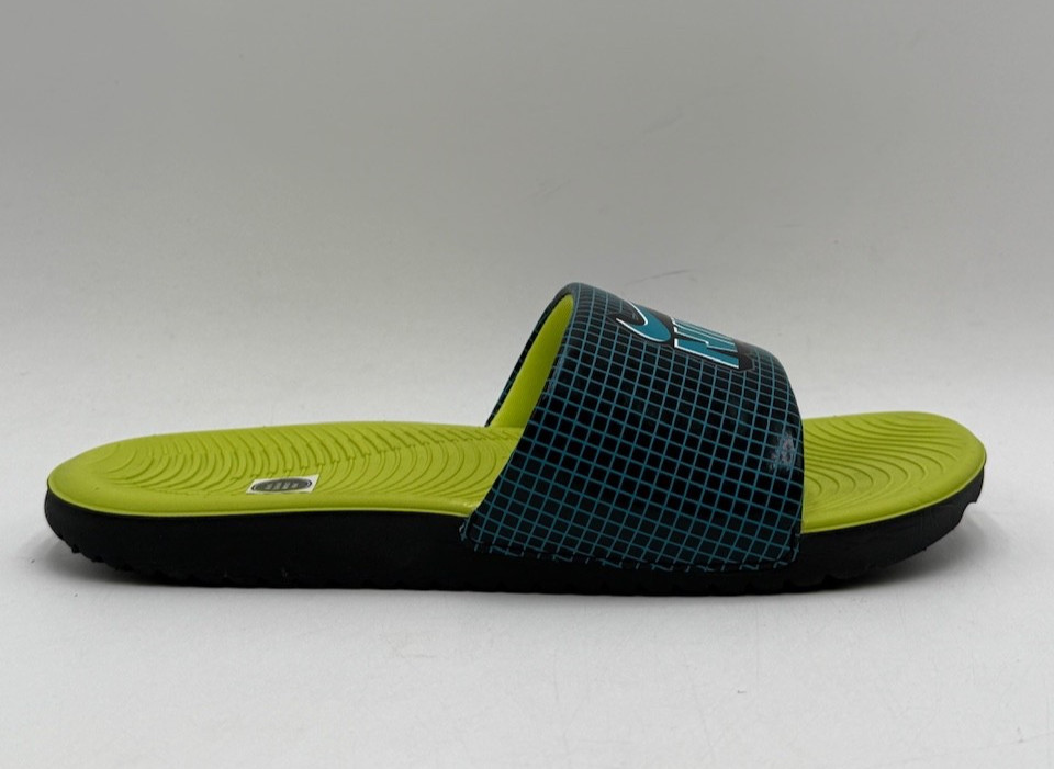 Nike KAWA SLIDE SE1 Black/Aqua Unisex Kids’ NEW Sandal Green Multiple Sizes