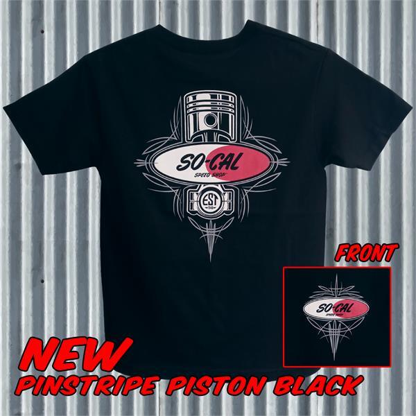 So-Cal Speed Shop Piston Pinstrip (7055) Men’s Black T-SHIRT 100% COTTON