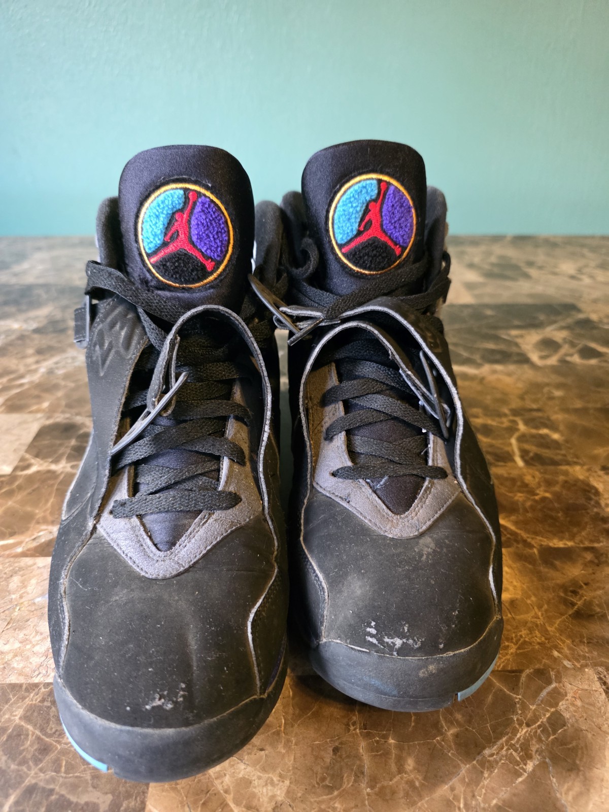 Size 12- Jordan 8 Retro Aqua 2015 Pre-owned