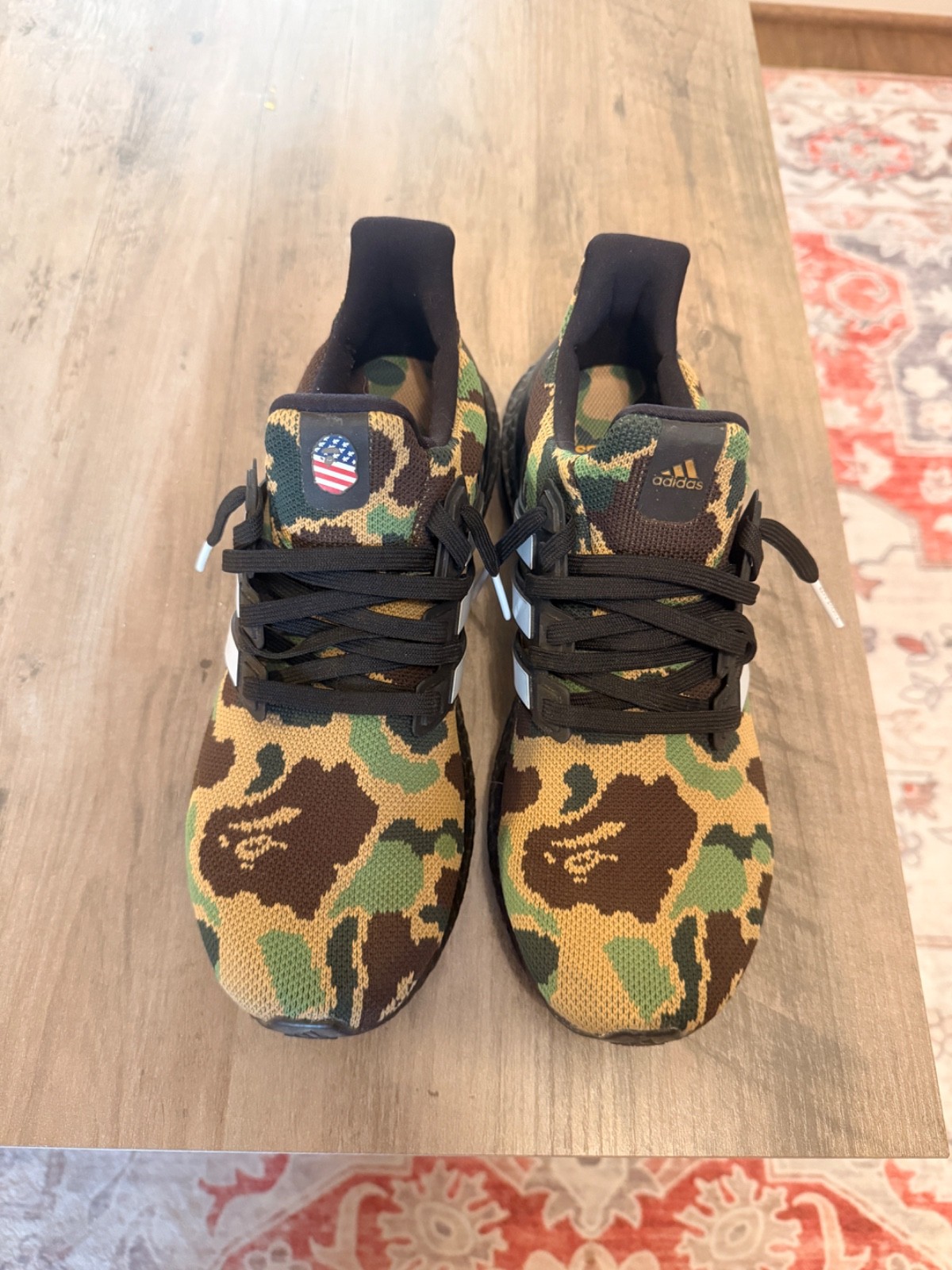 Size 9.5 – A Bathing Ape x adidas UltraBoost 4.0 Green Camo