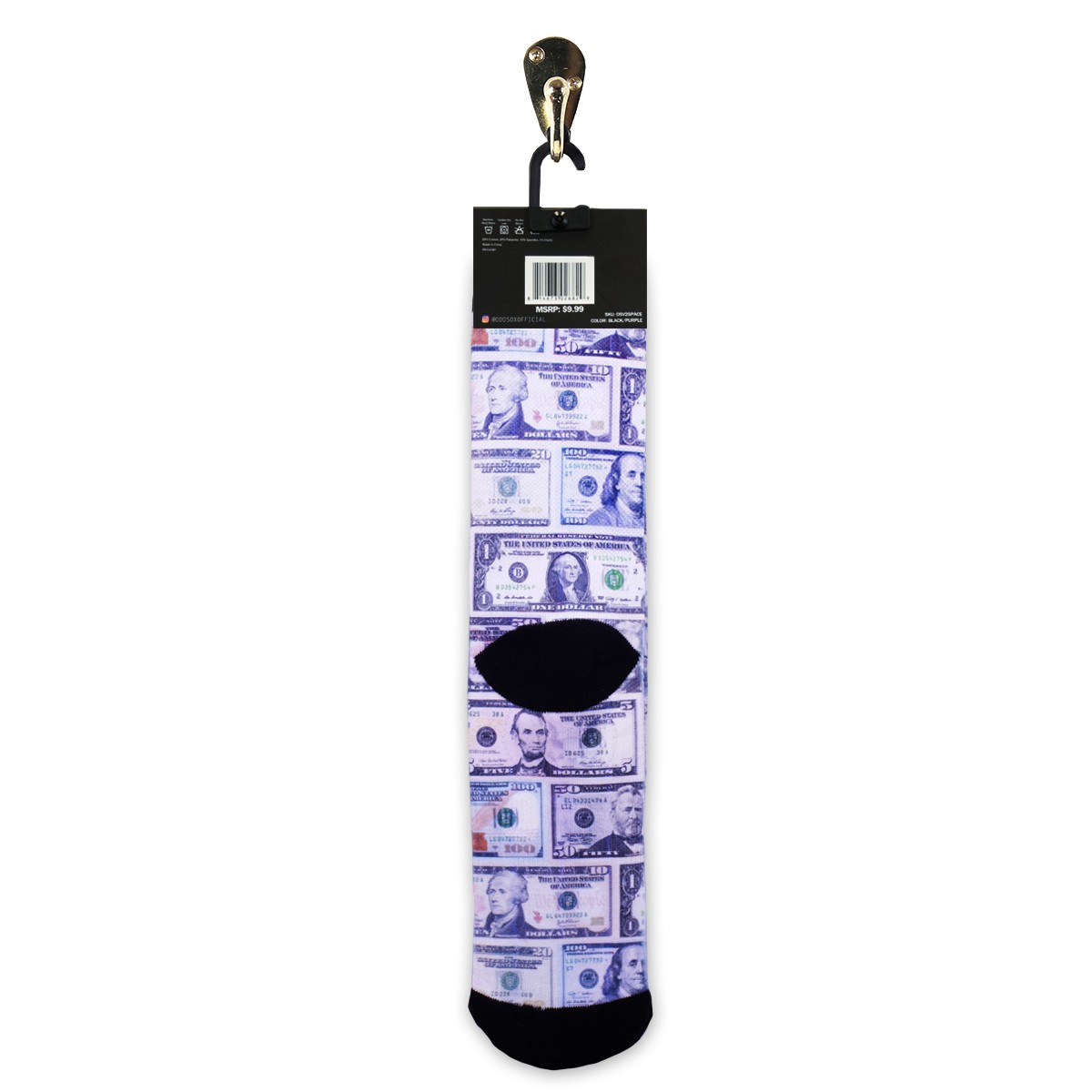 Odd Sox Cash Money Funny Novelty Socks Adult Large