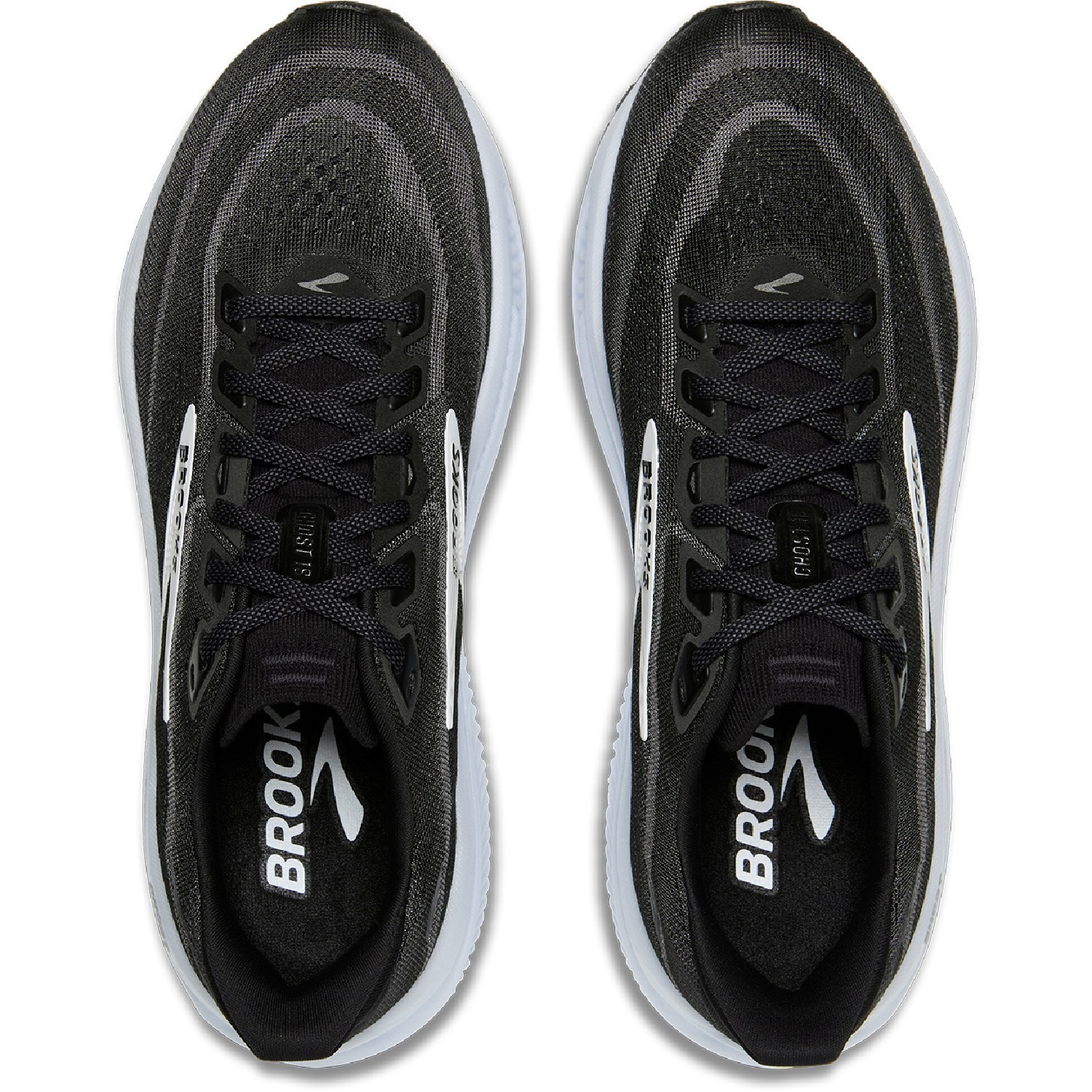 BEST SELLER! Brooks Men’s Ghost 18 Road-Running Shoes Black/Grey/White AUTHENTIC