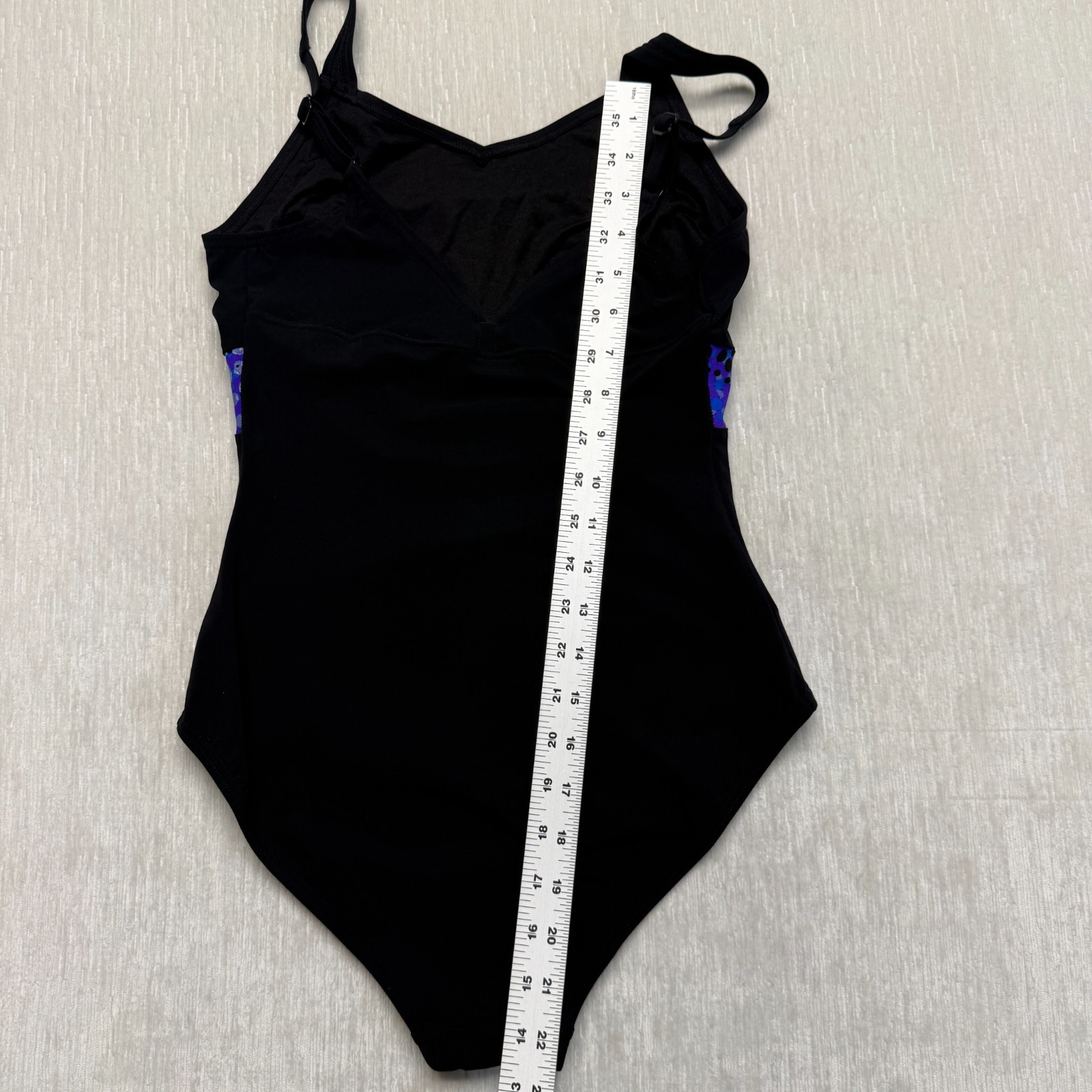 Arena W Anna Wing Back One Piece Womens 34 Black Purple Stretch Athletic Beach