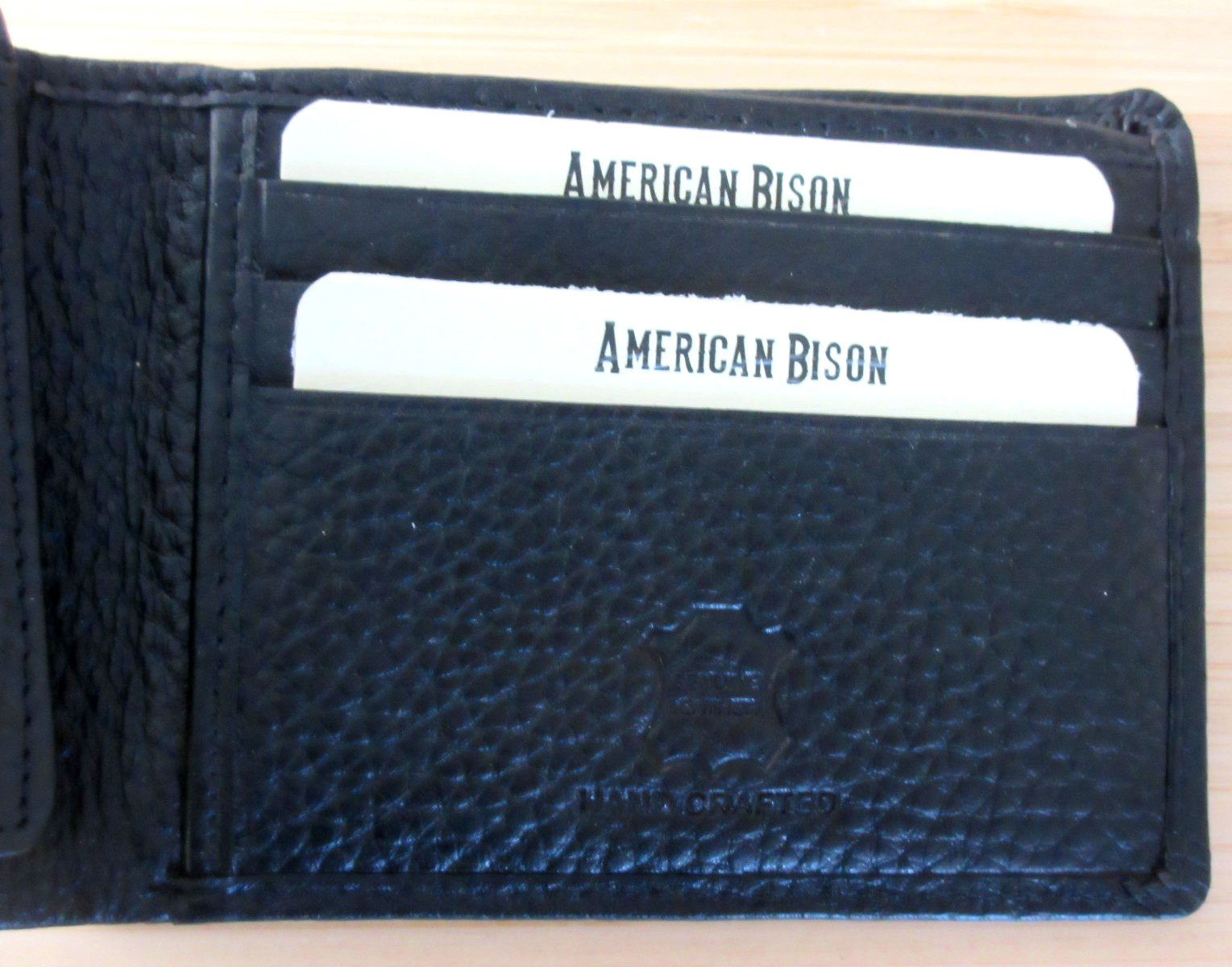 American Bison Buffalo Nickel 2 Tone Rodeo Bifold Leather Wallet Black Brown NEW