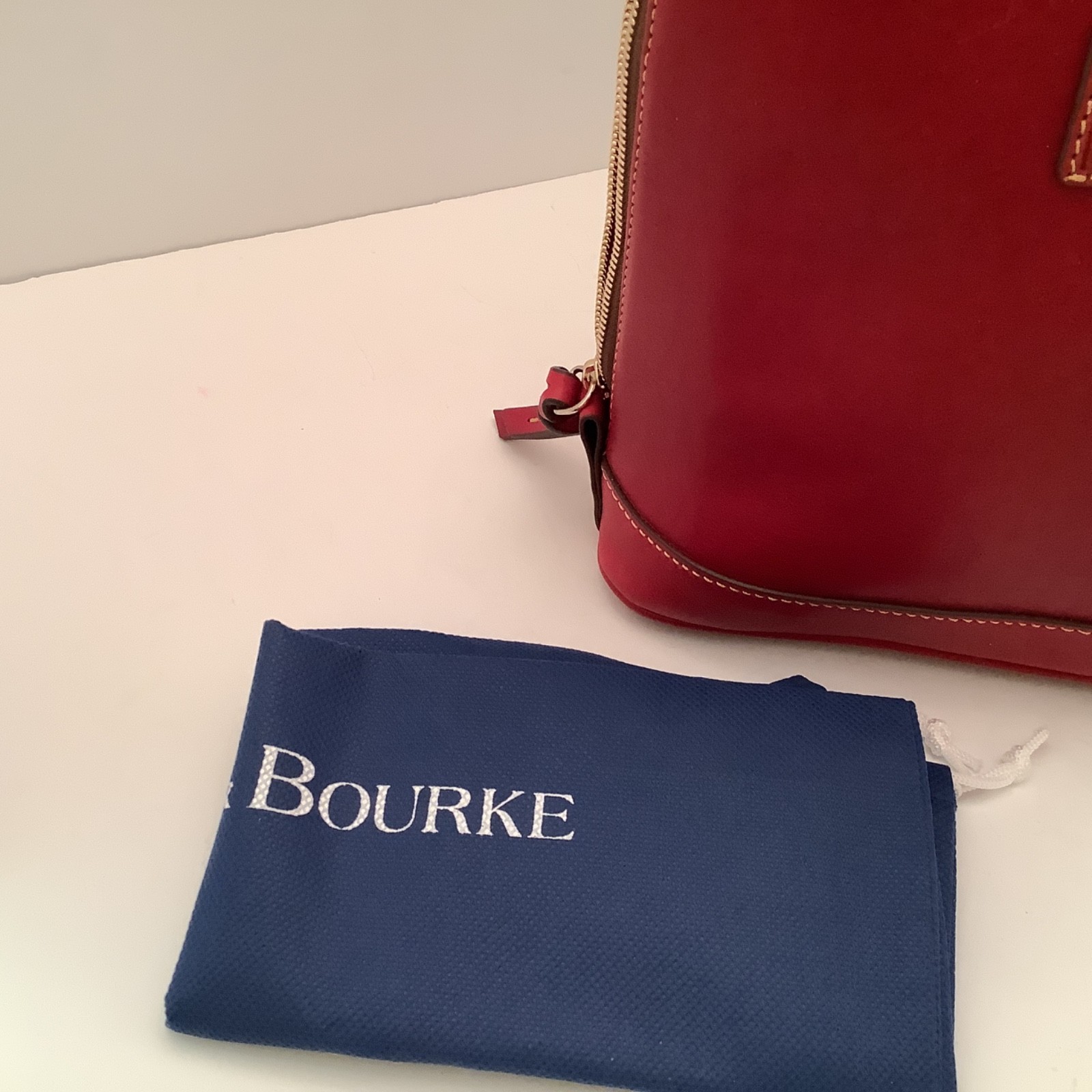 Dooney & Bourke Florentine Red Small Zip Pod Backpack New