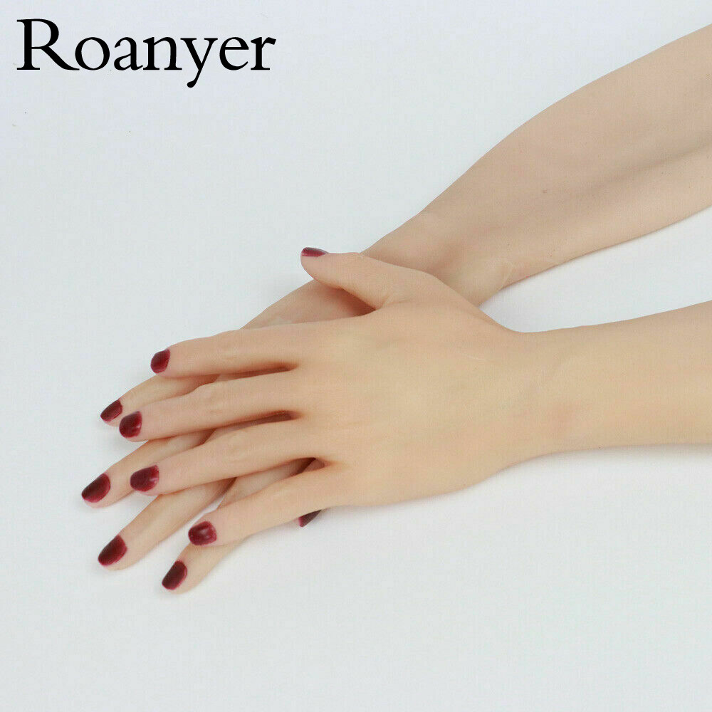 Roanyer Realistic Silicone Female Gloves Hand for Crossdresser DragQueen